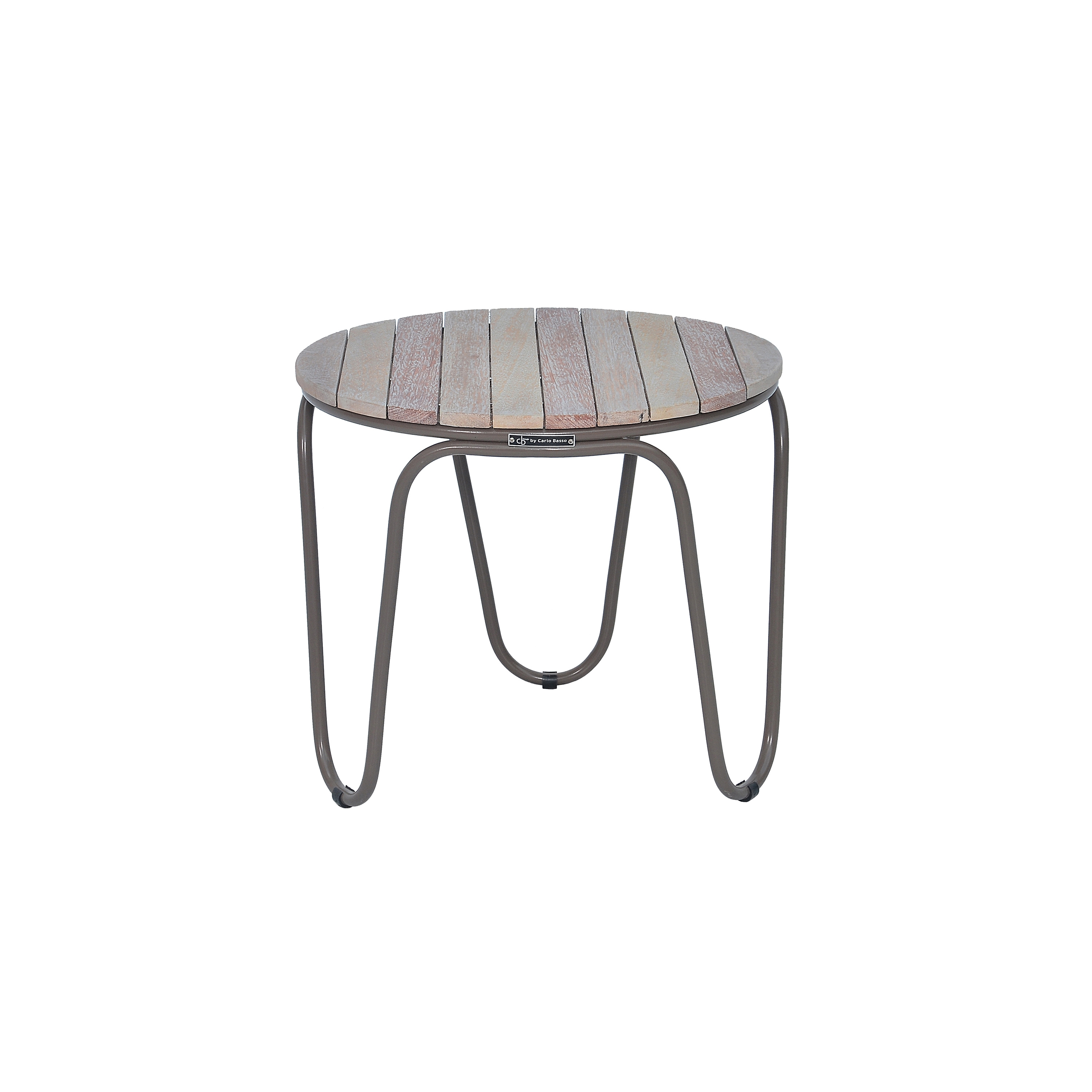 Lucie Round Coffe Table Small Wood Top
