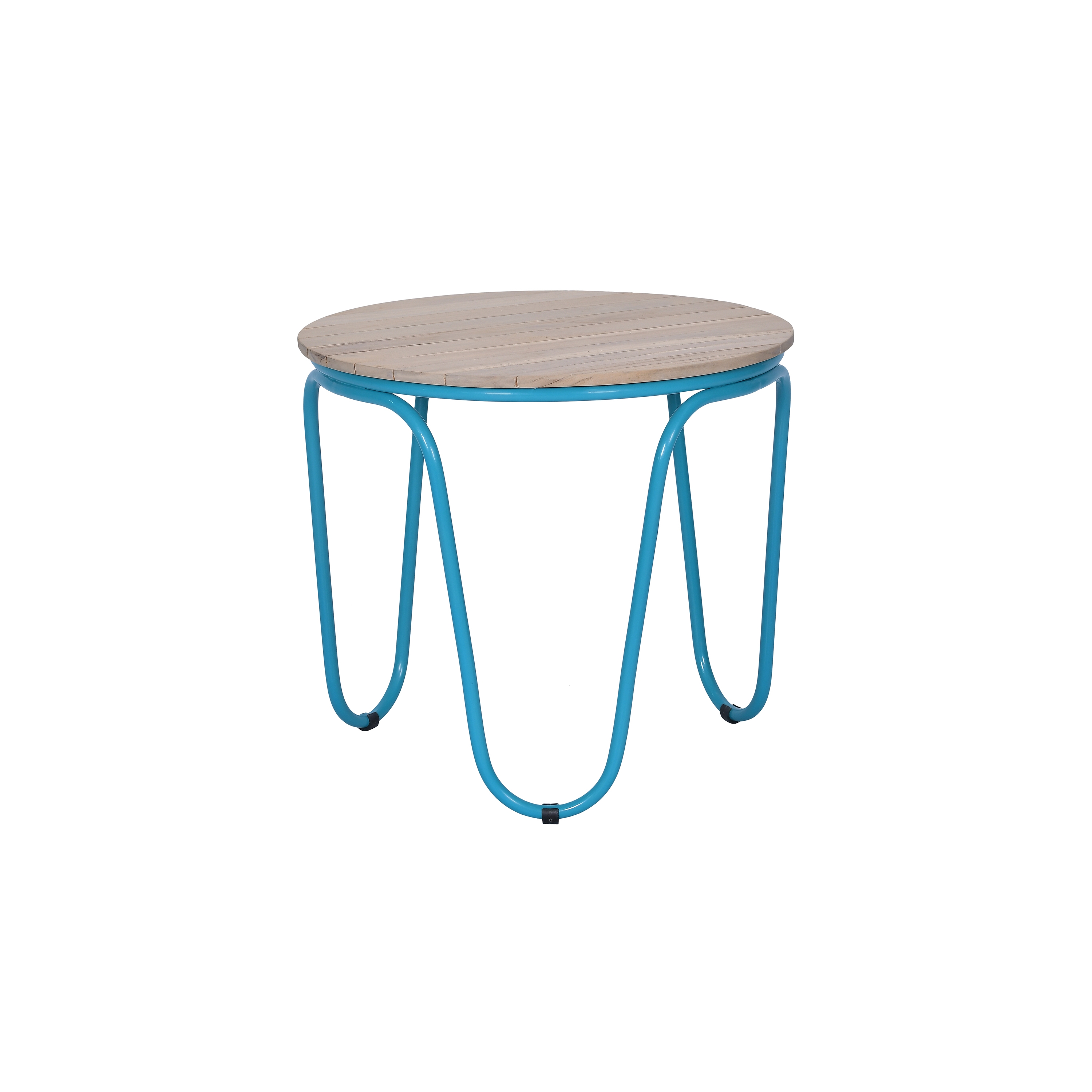 Lucie Round Coffe Table Small Wood Top