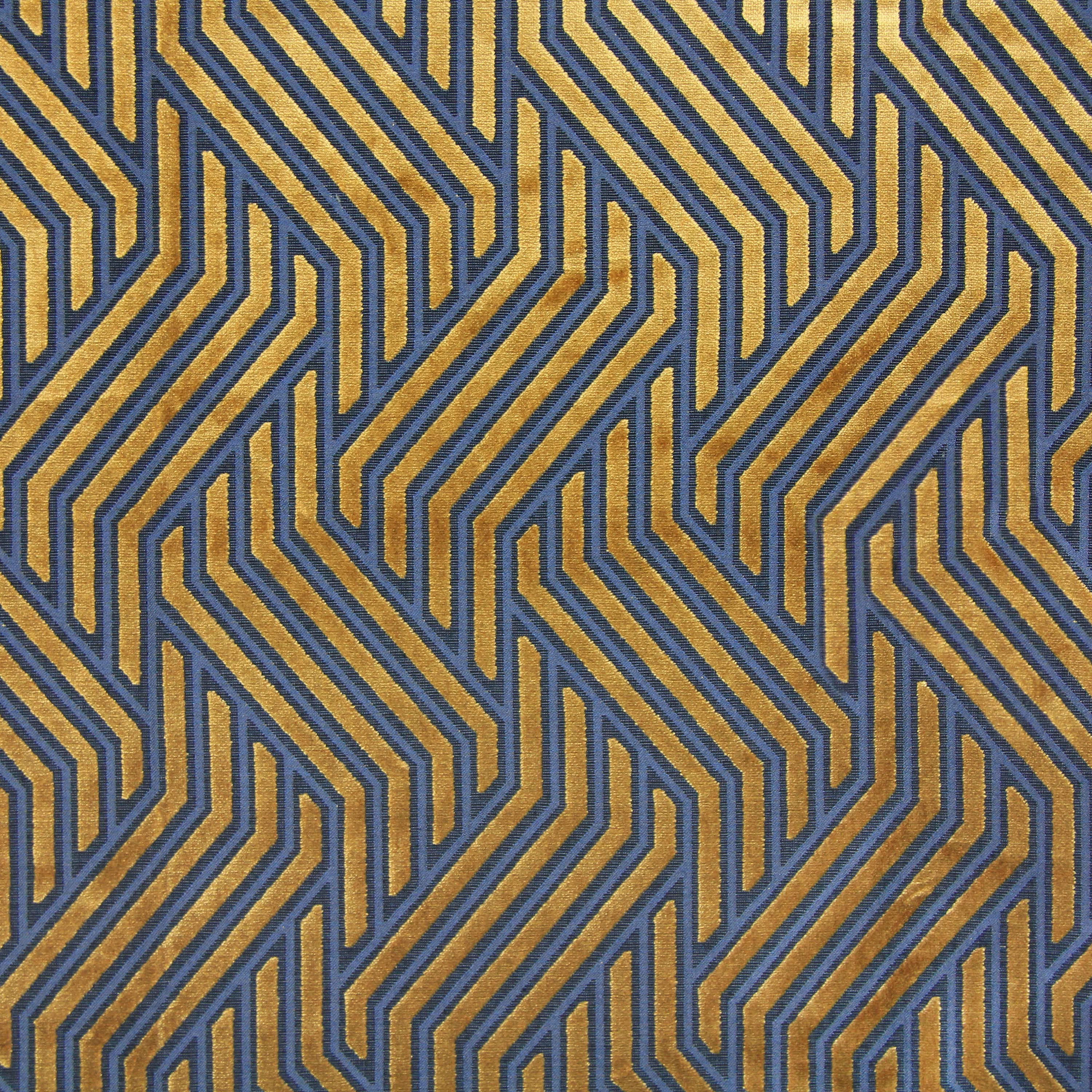 Display product Invicta | Modernist Jacquard Velvet 02 Gold Over Blue from manufacturer Aldeco