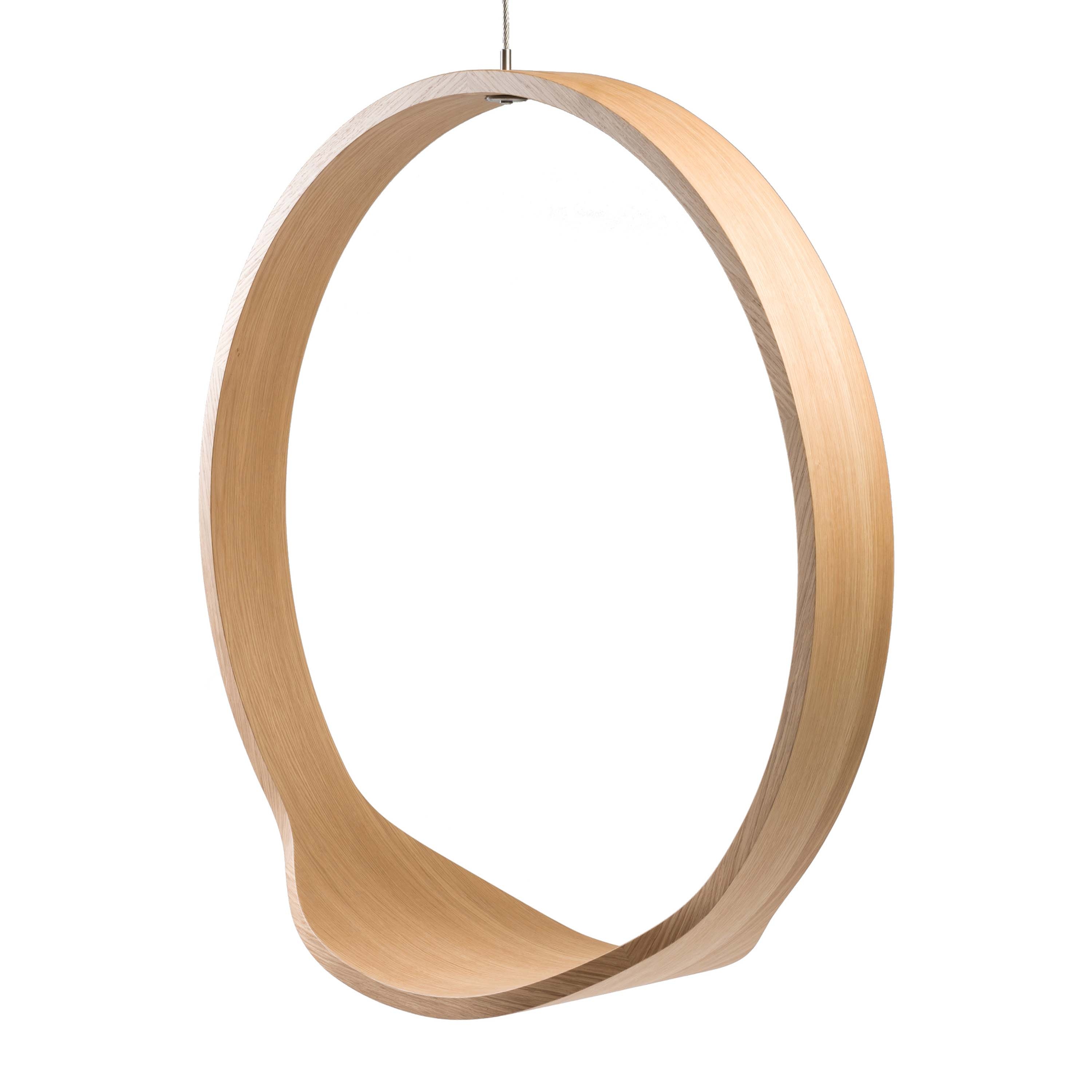 Display product Circleswing N.1 Wooden Hanging Chair Swing Seat - Natural Oak⎥outdoor from manufacturer Iwona Kosicka Design