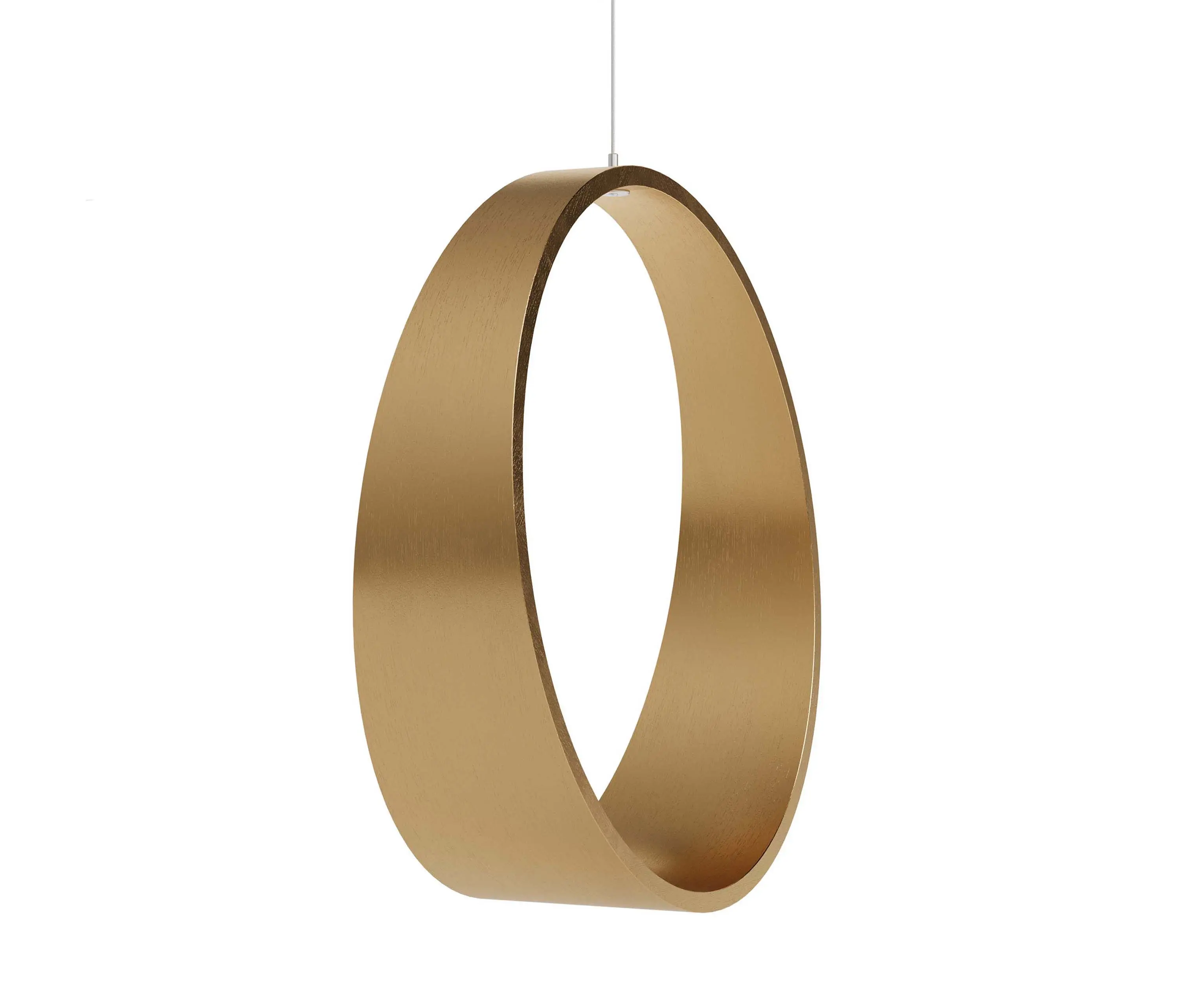 Iwona Kosicka Design - Circleswing N.2 Wooden Hanging Chair Swing Seat - in gold colour gilding liquid⎥indoor