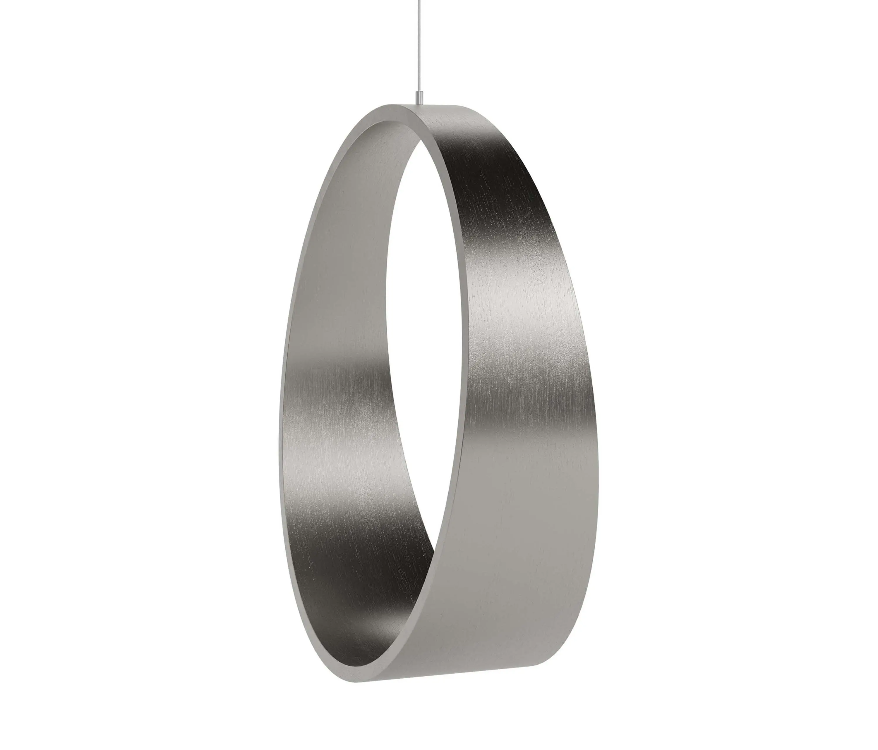 Iwona Kosicka Design - Circleswing N.2 Wooden Hanging Chair Swing Seat - in silver colour gilding liquid⎥indoor