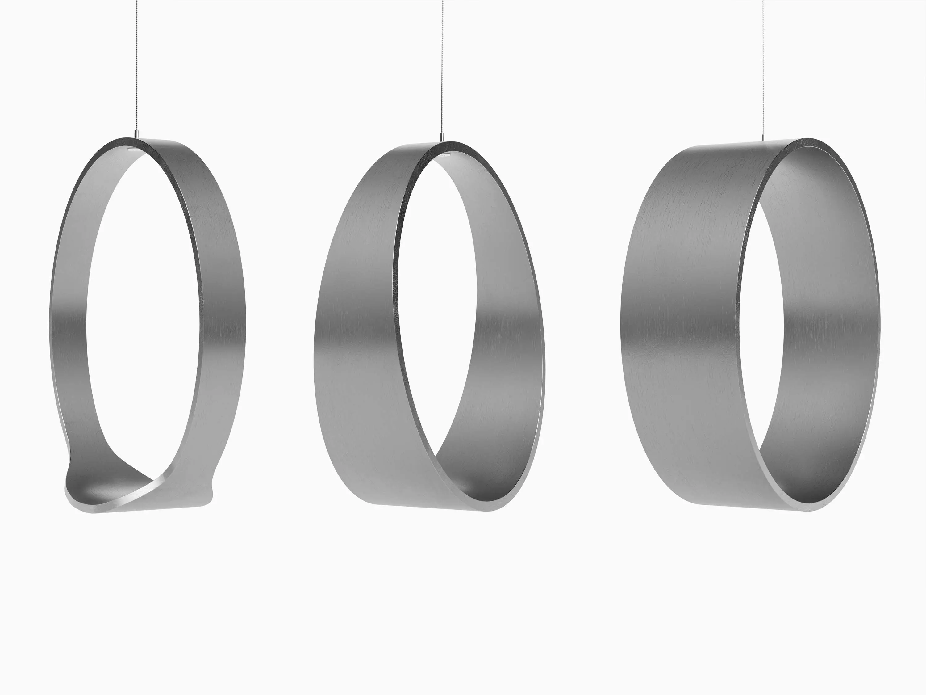 Iwona Kosicka Design - Circleswing N.2 Wooden Hanging Chair Swing Seat - in silver colour gilding liquid⎥indoor