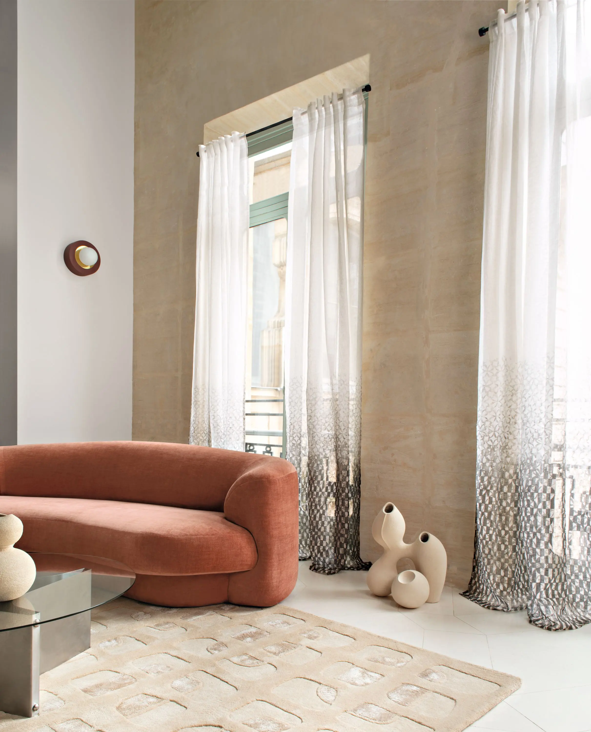 Casamance - MARIPOSA TERRACOTTA/NACRE