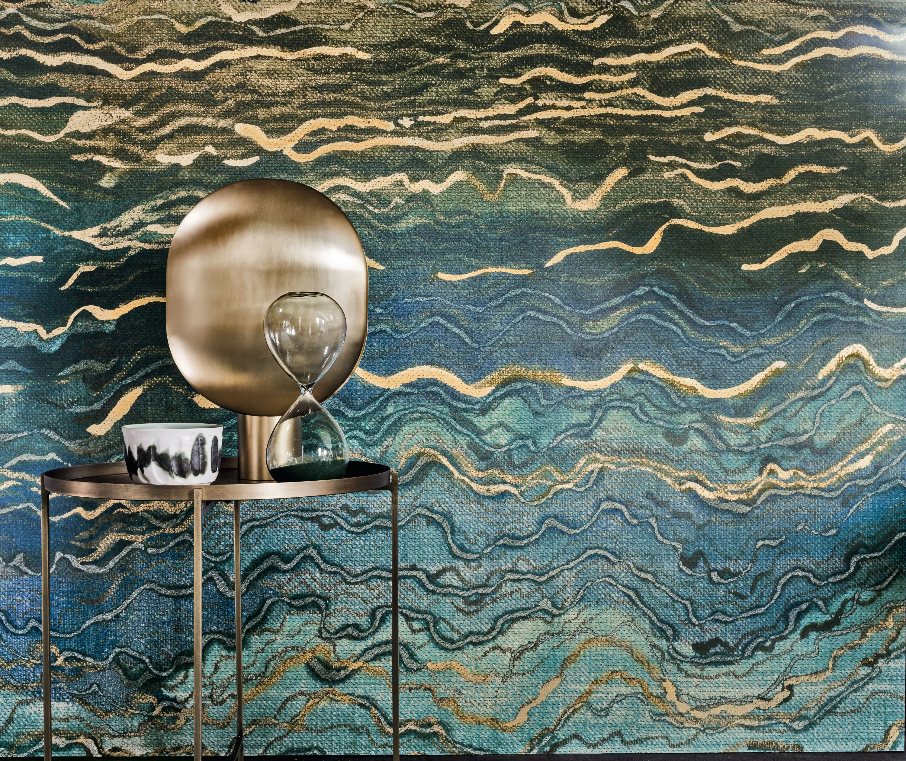 Casamance - AZURITE BLEU/VERT/DORÉ