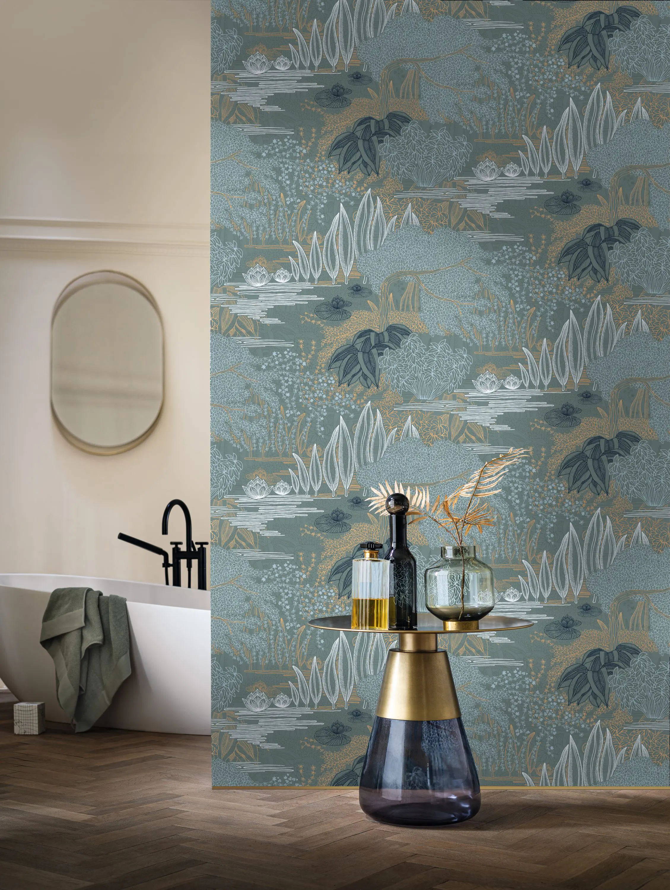 Casamance - JASMIN VERT DE GRIS/DORÉ