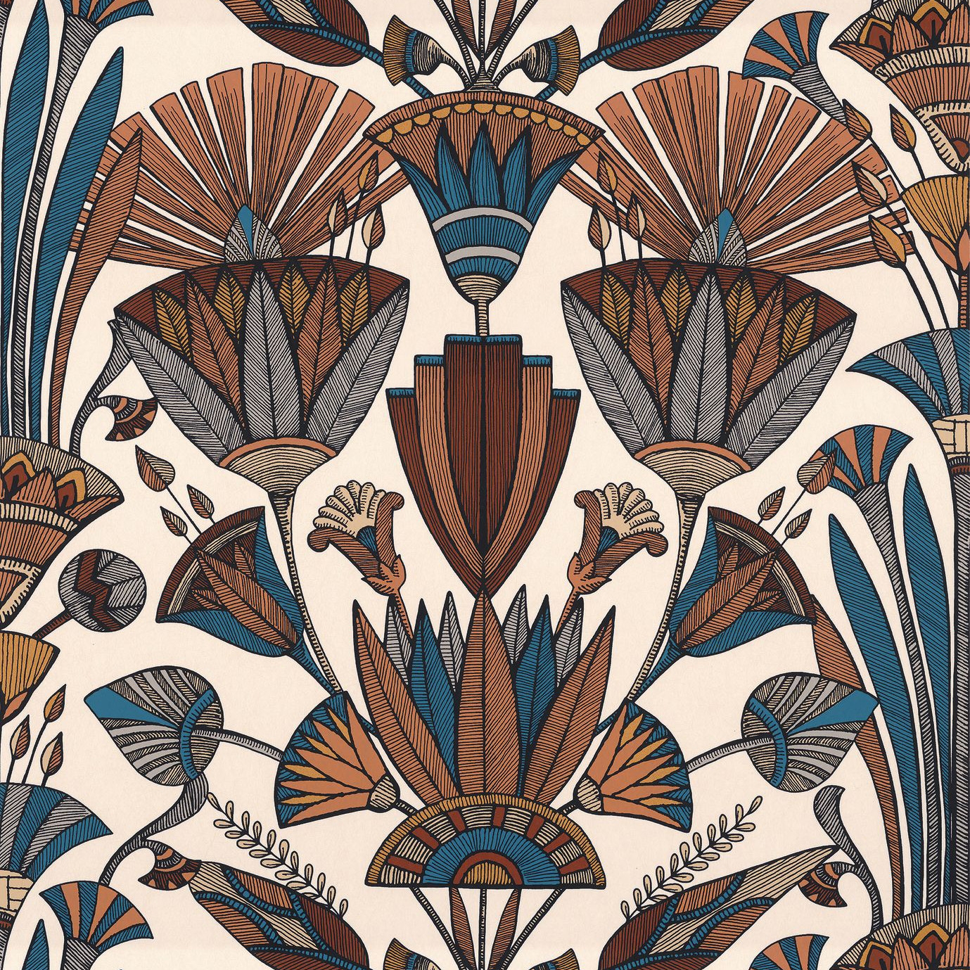 DENDERAH CRÈME/TERRACOTTA