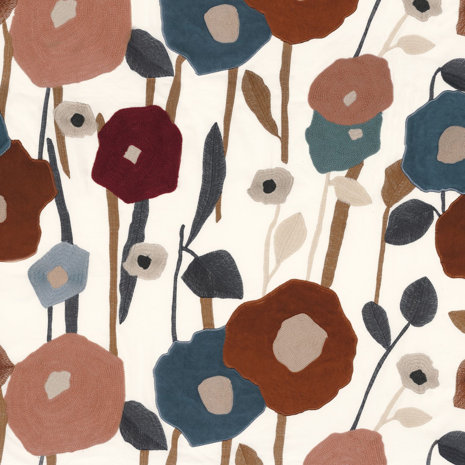 Display product MANALI BLEU NORDIQUE TABAC from manufacturer Casamance