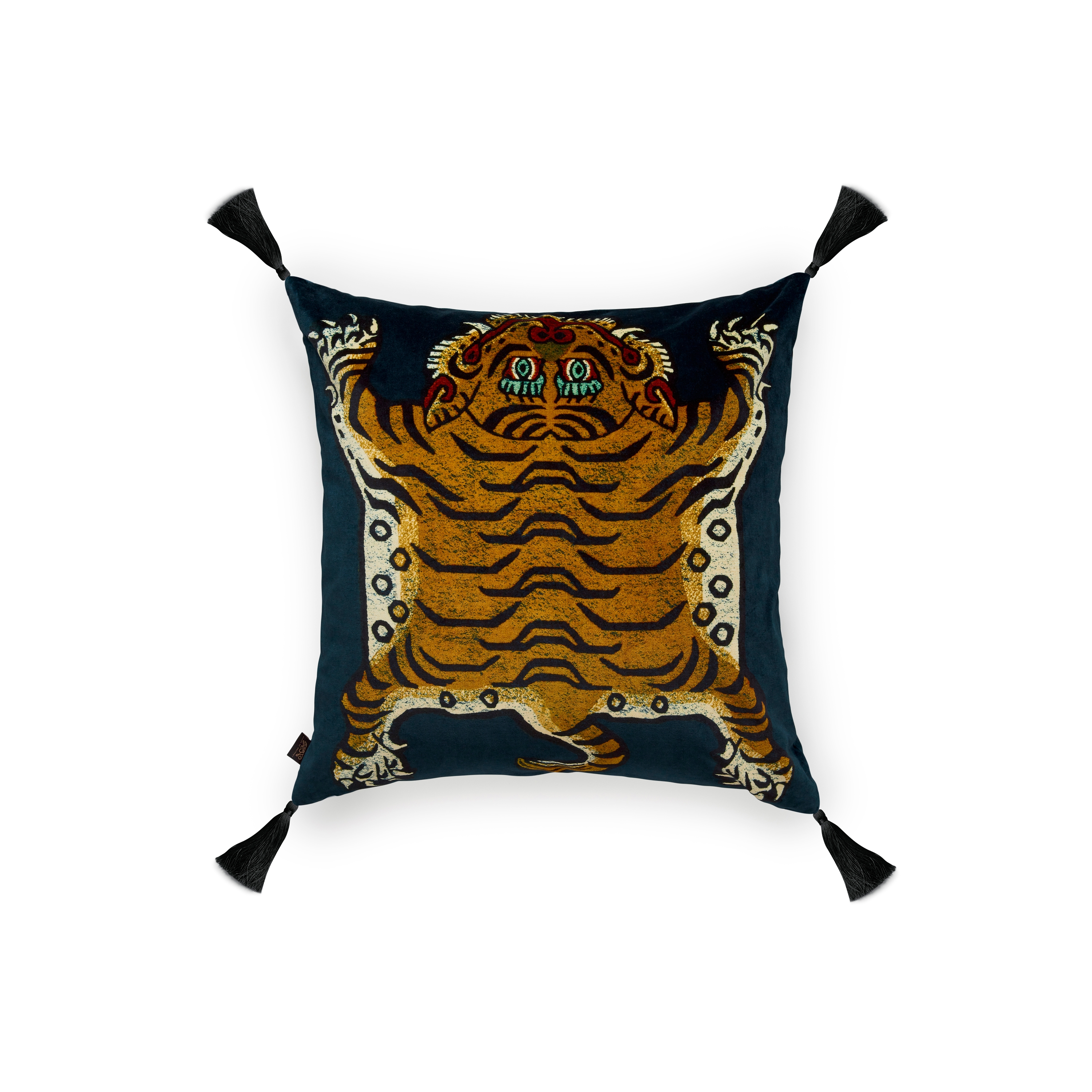 SABER Large Velvet Cushion - Midnight