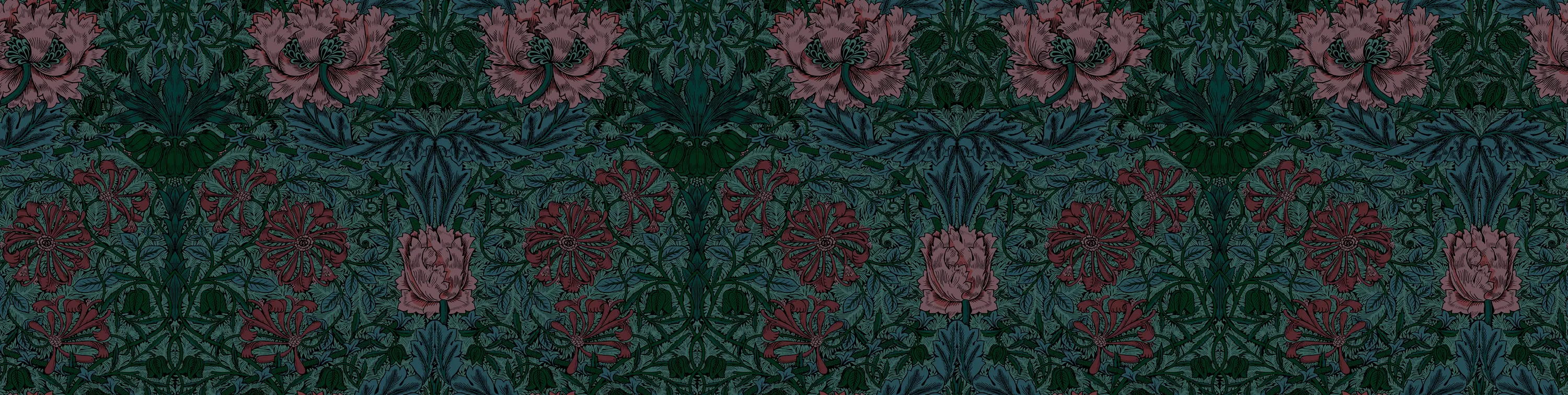 House of Hackney - HONEYSUCKLE Wallpaper - Petrol