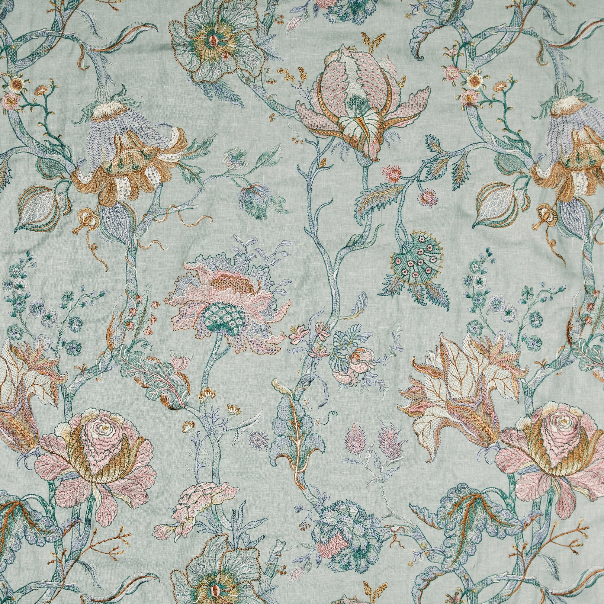 ARTEMIS Embroidered Linen - Pistachio