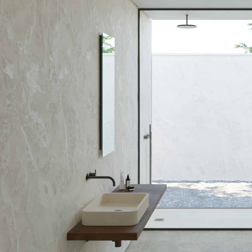 Essencial, minimalist washbasins and shower trays