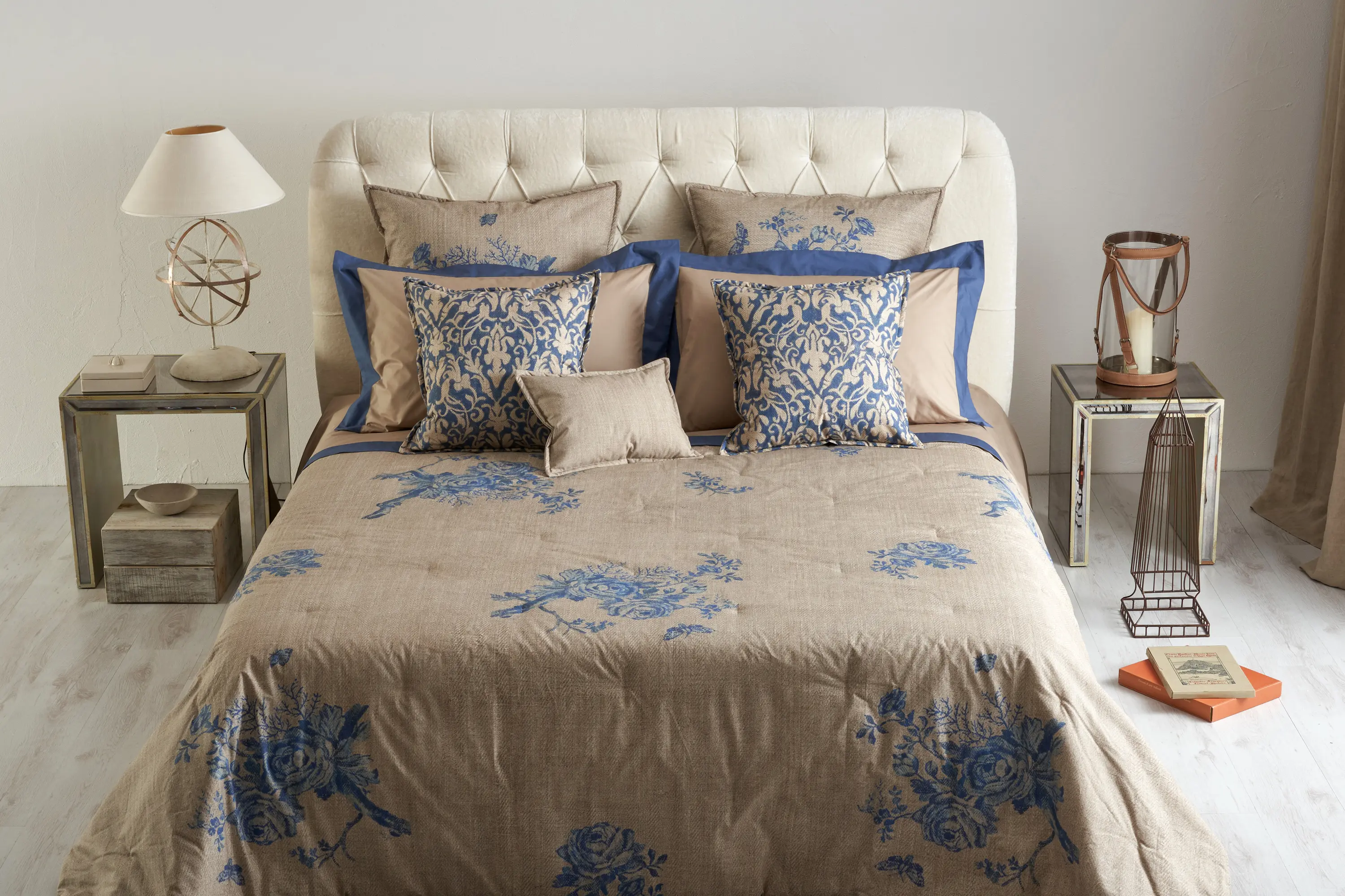 Mastro Raphael - Chloe Quilted bedspread Printed roses all over