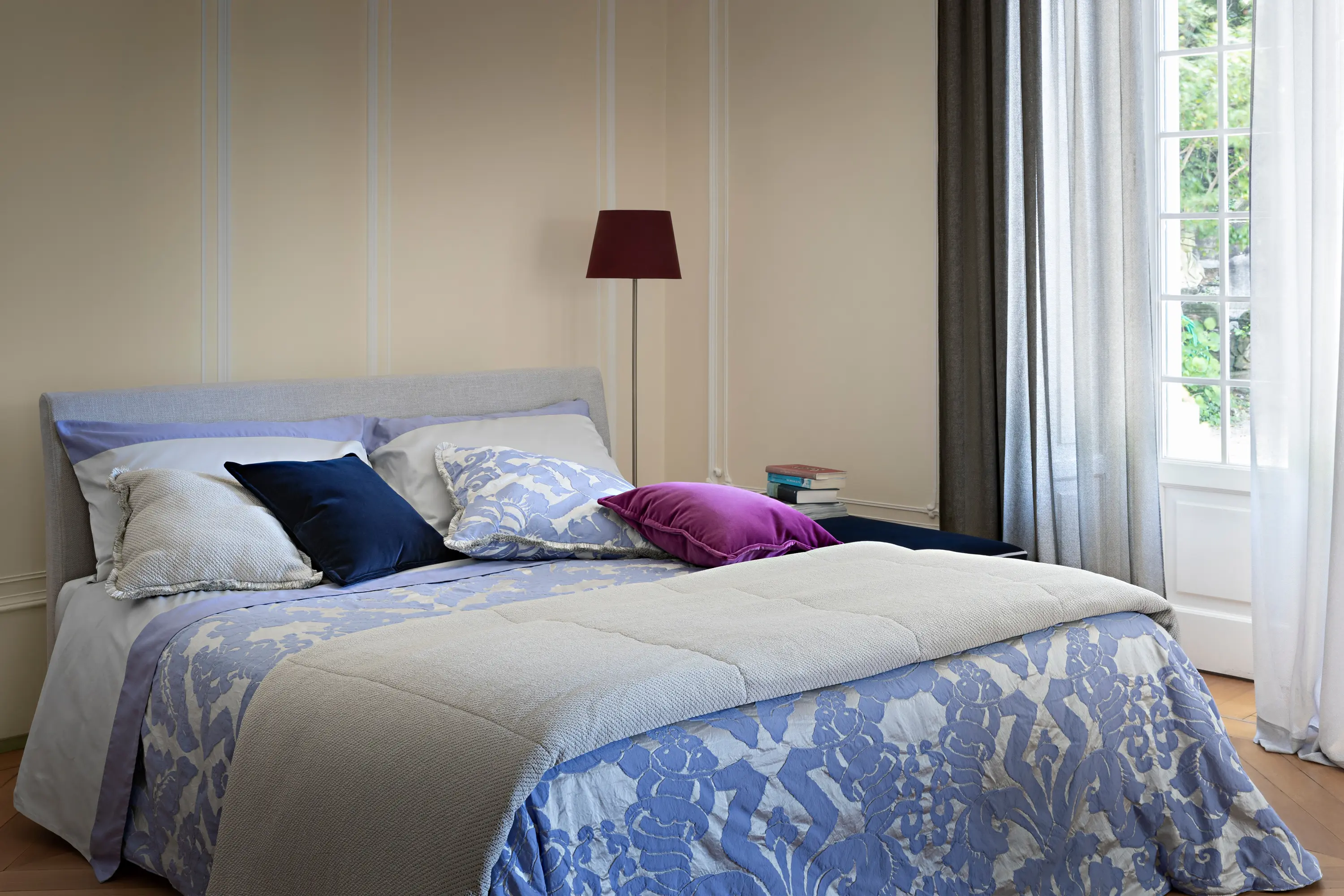 Mastro Raphael - Tivoli Damask quilted bedspread Silk and cotton