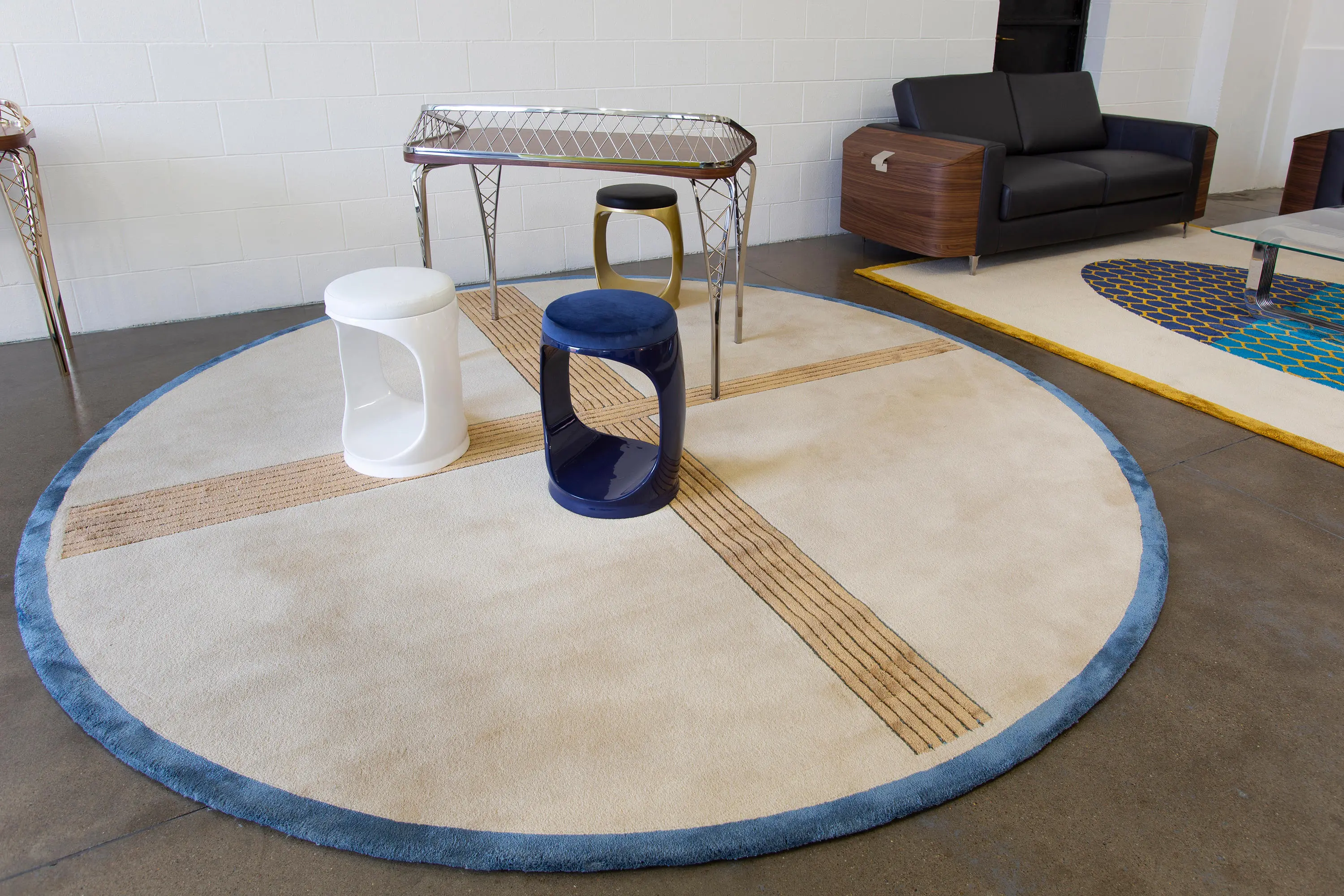 Softicated - Ebb & Flow | Round Rug (Beach)