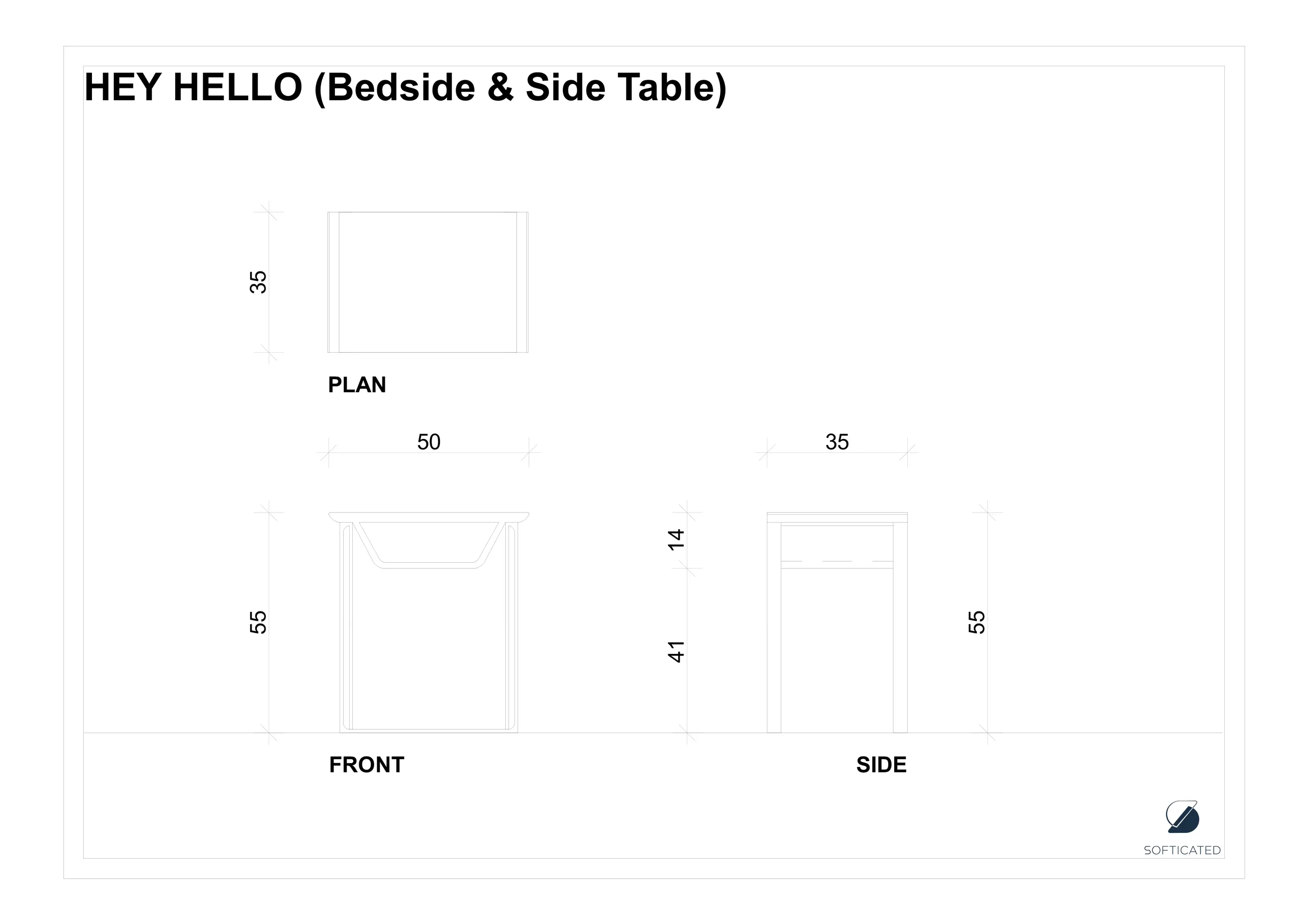 Softicated - Hey Hello | Bedside & Side table