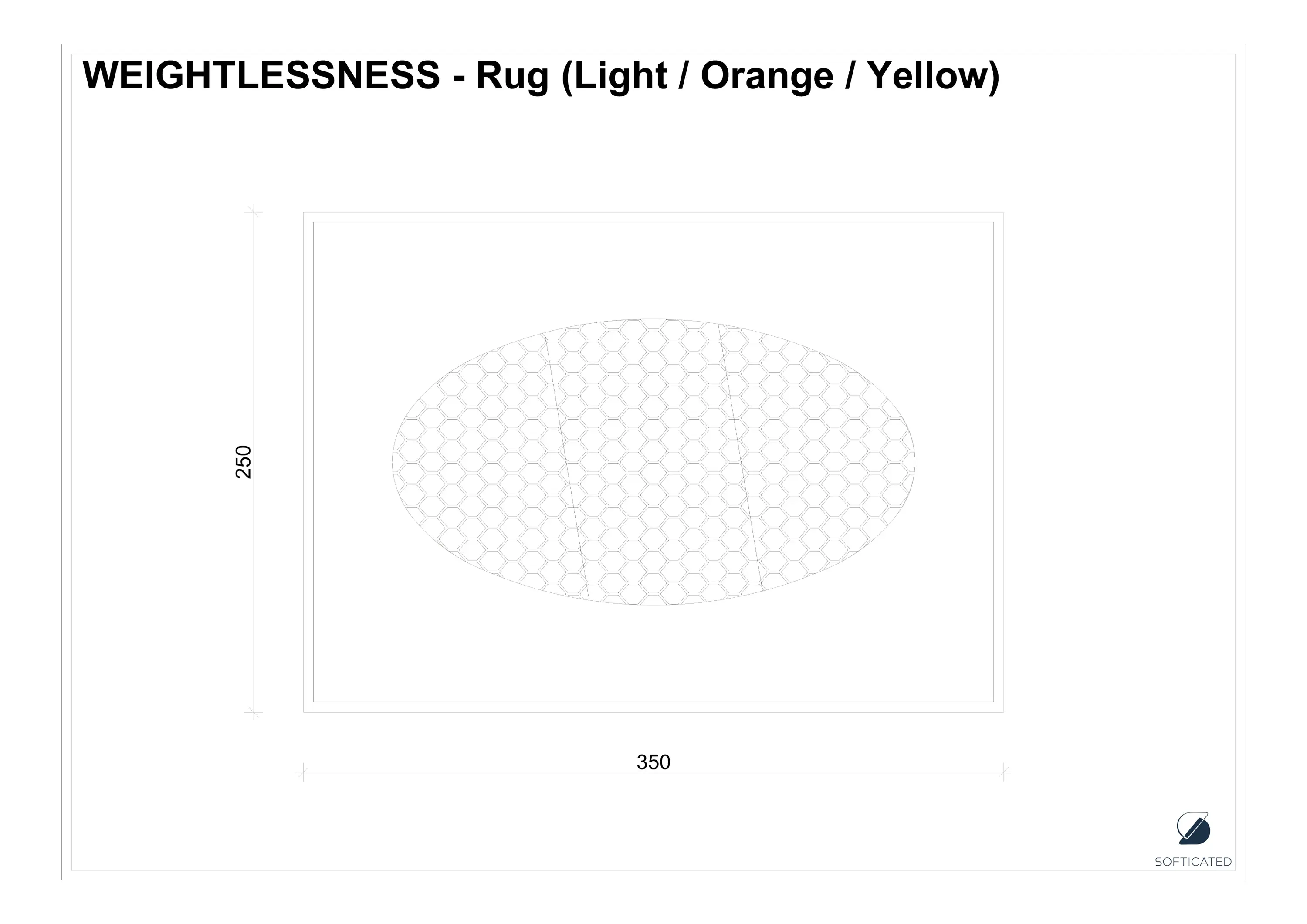 Softicated - Weightlessness | Rectangular Rug (Orange)