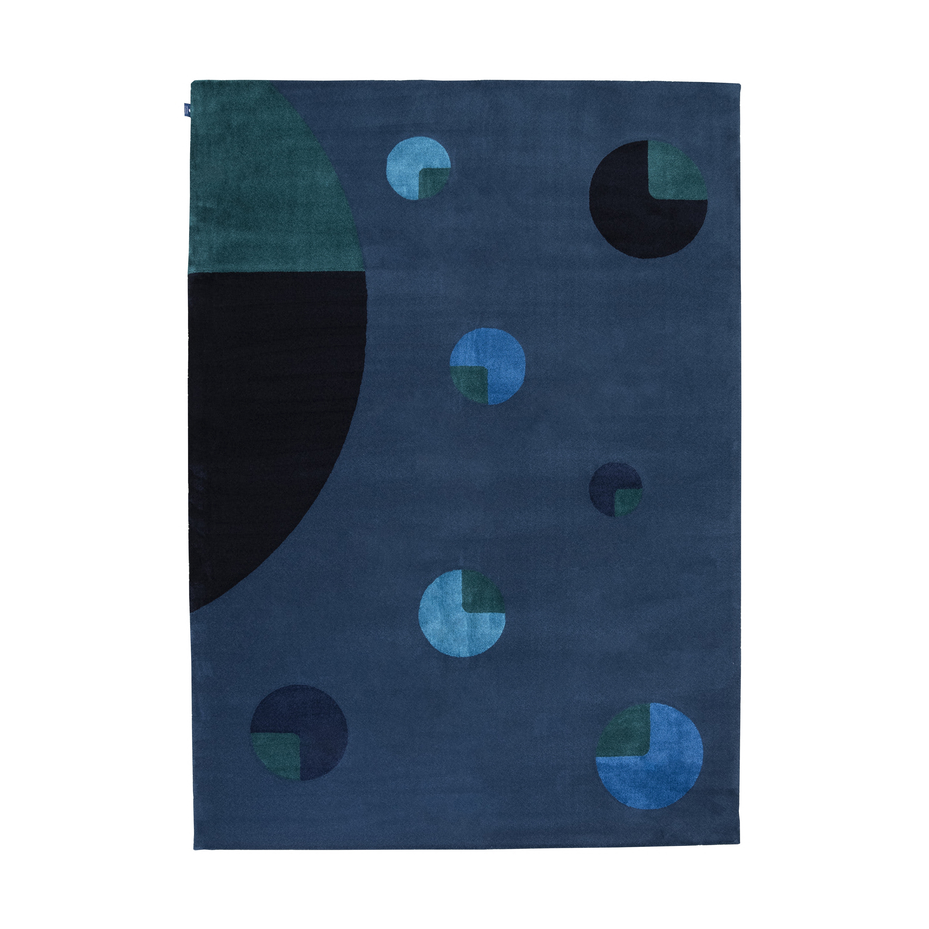 Planets | Rectangular Rug (Blues)