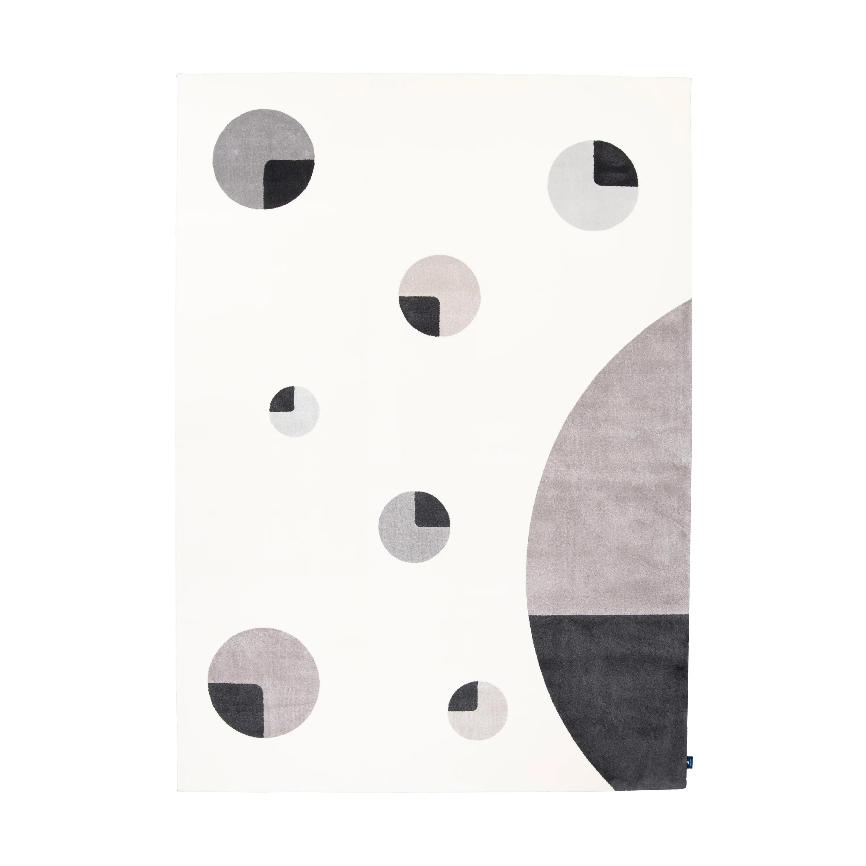 Softicated - Planets | Rectangular Rug (Greys & White)