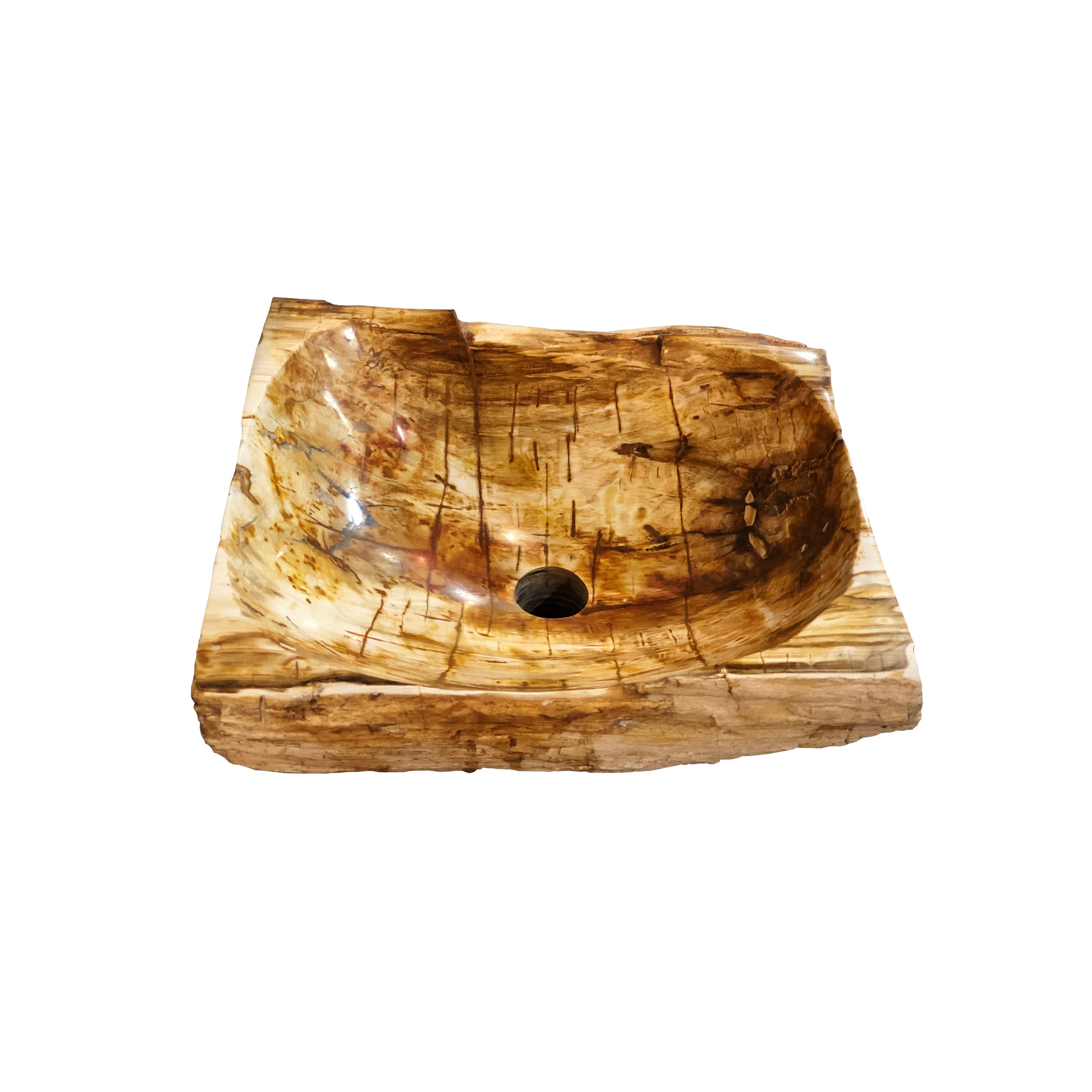 Display product Precious Stone | Quarzo - Petrified Wood Natural Basin from manufacturer Panorea Home