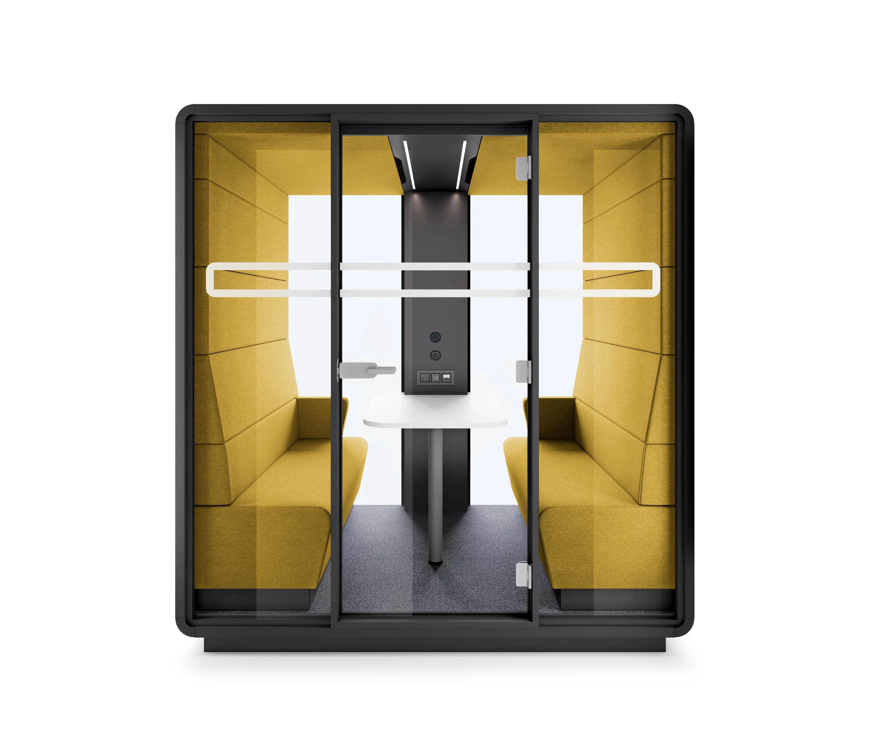 Hushoffice - HushMeet | Meeting Pod | Mustard