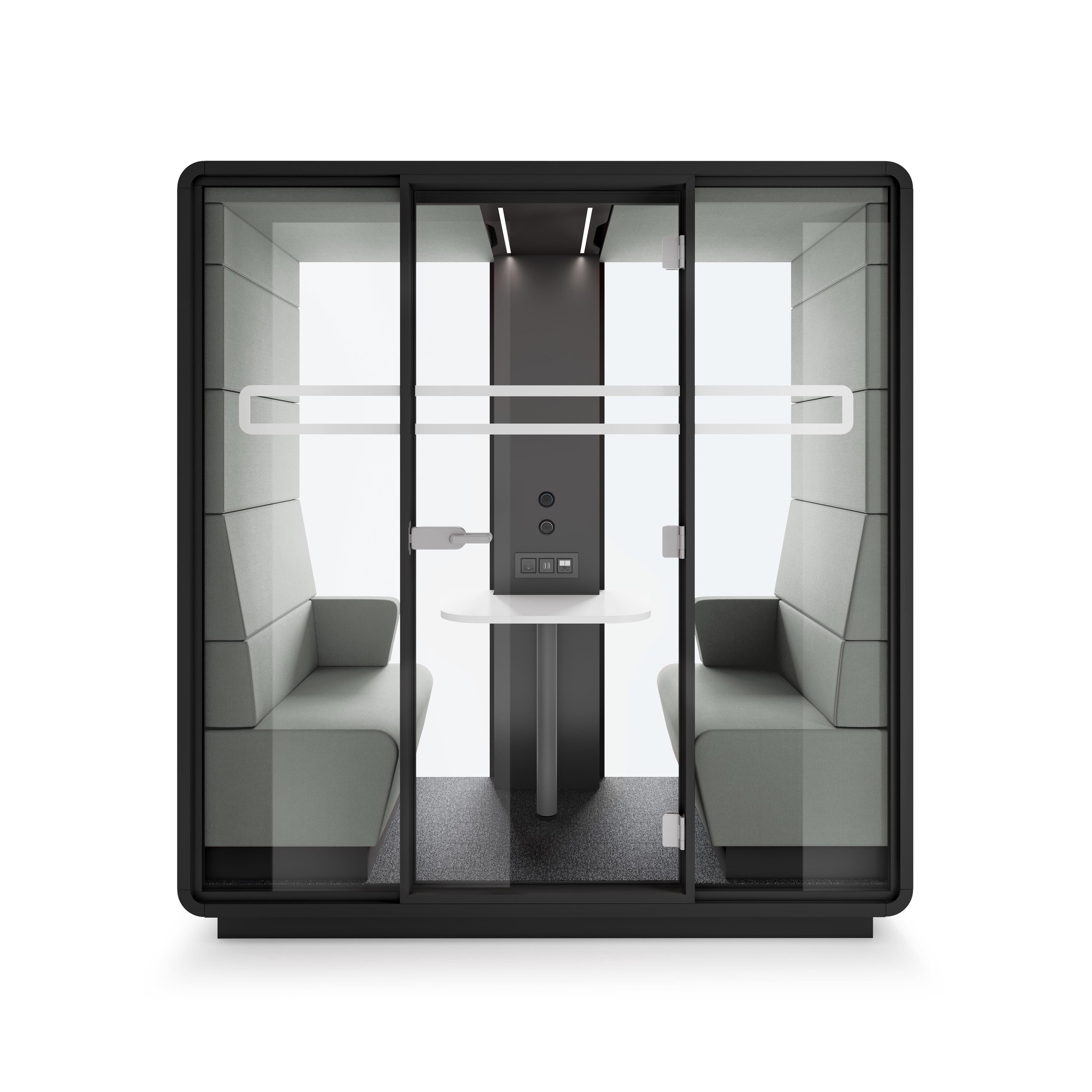 Display product HushMeet.S | Small Meeting Pod | Silver from manufacturer Hushoffice