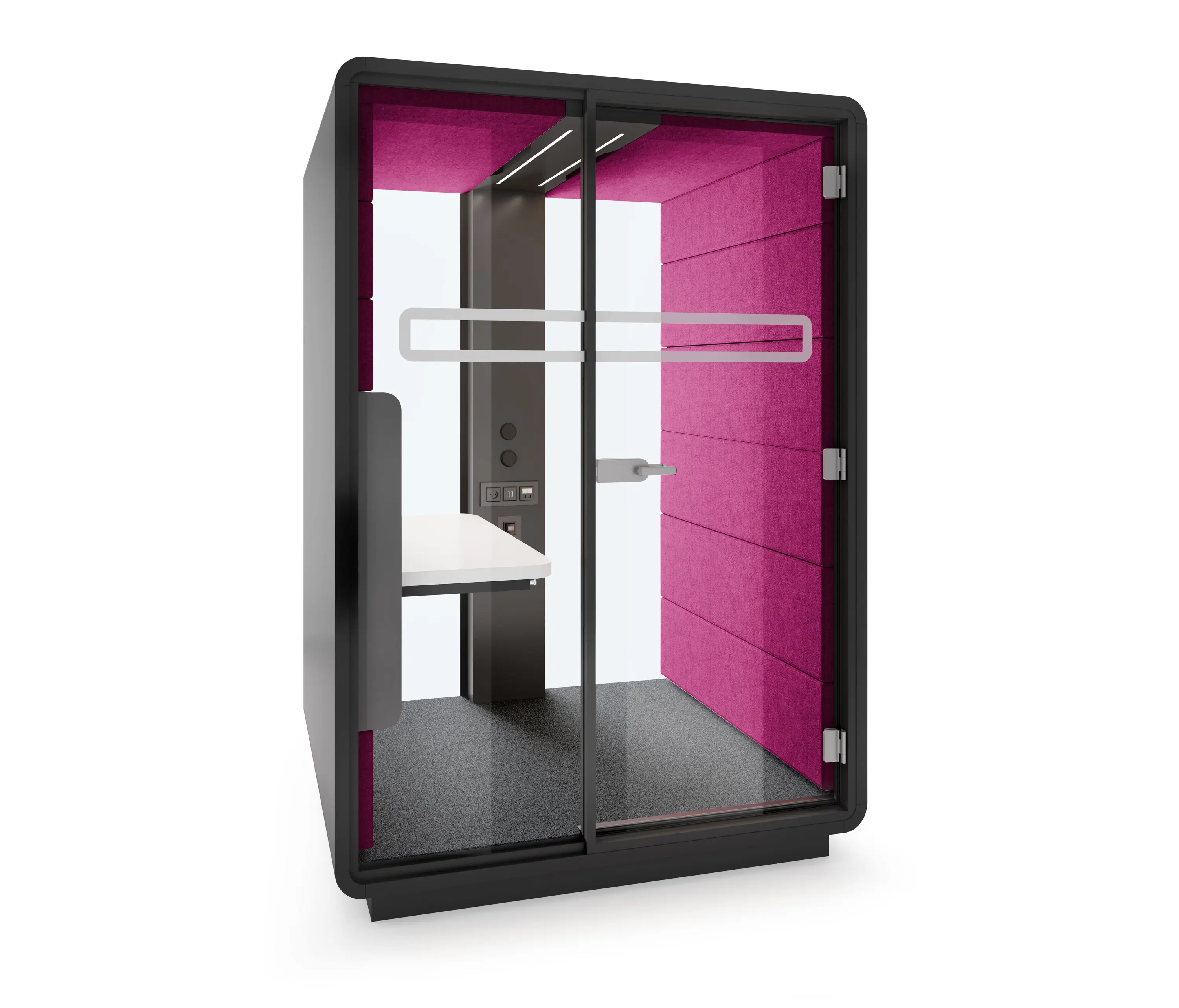Hushoffice - HushWork | Cabine acoustique HushWork.sit&stand | Fuchsia