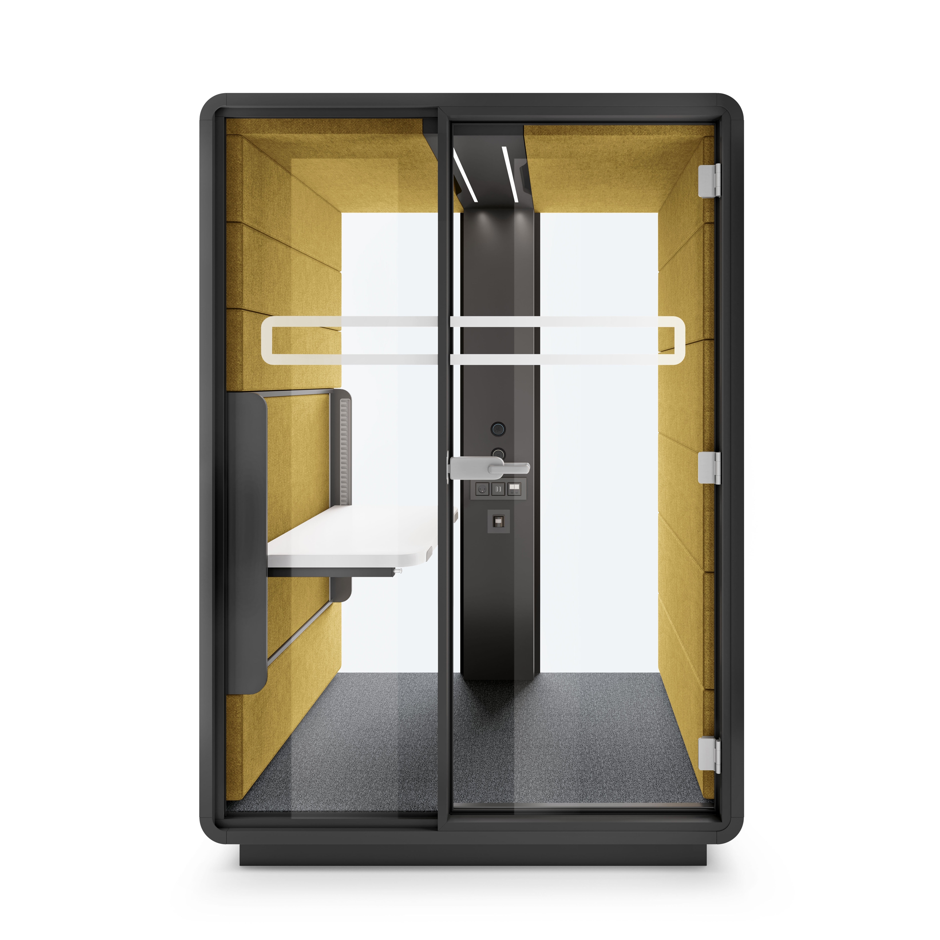 HushWork | Sit&Stand Workpod | Mustard