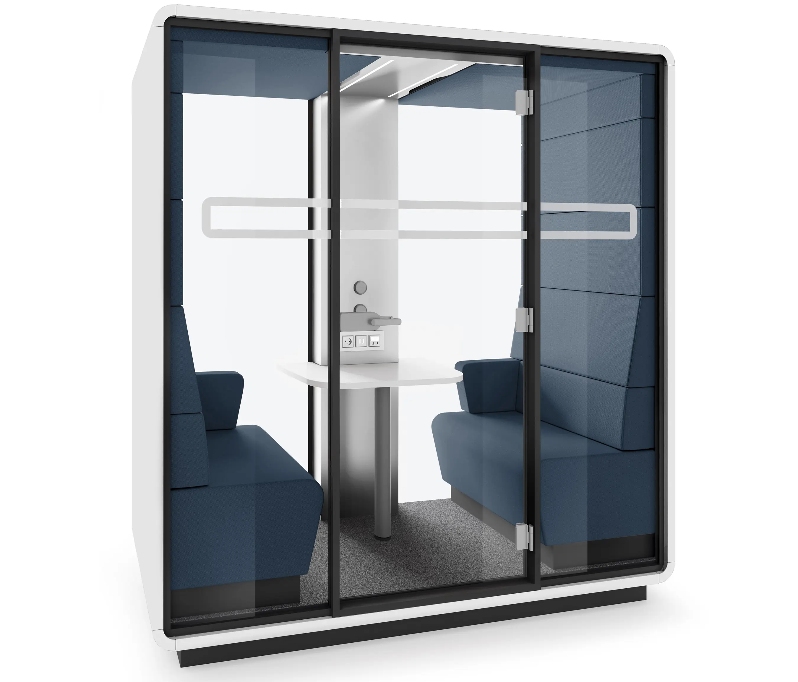 Hushoffice - HushMeet.S | Small Meeting Pod | Indigo