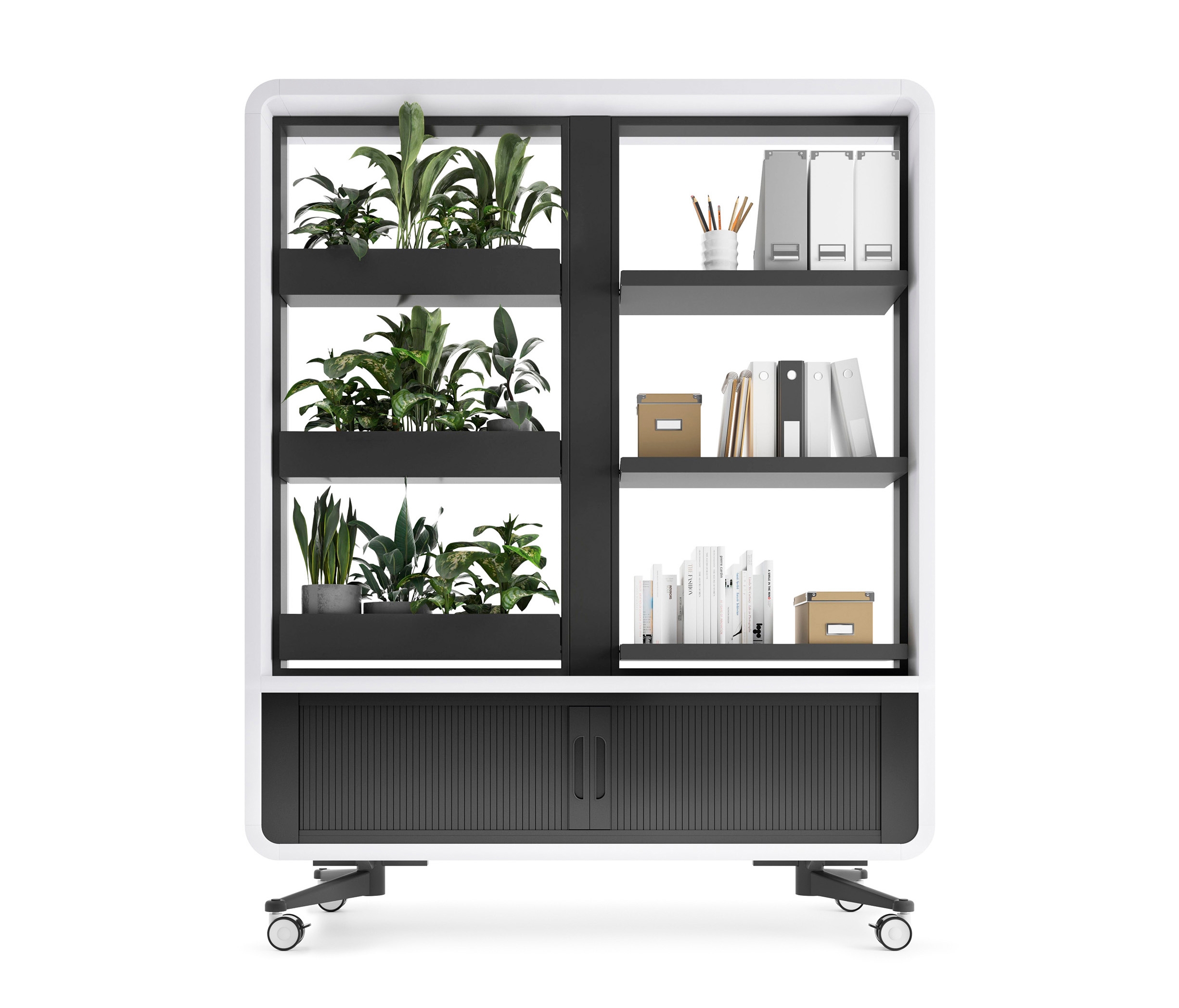Display product HushWall | 3 Shelves, 3 Pots from manufacturer Hushoffice