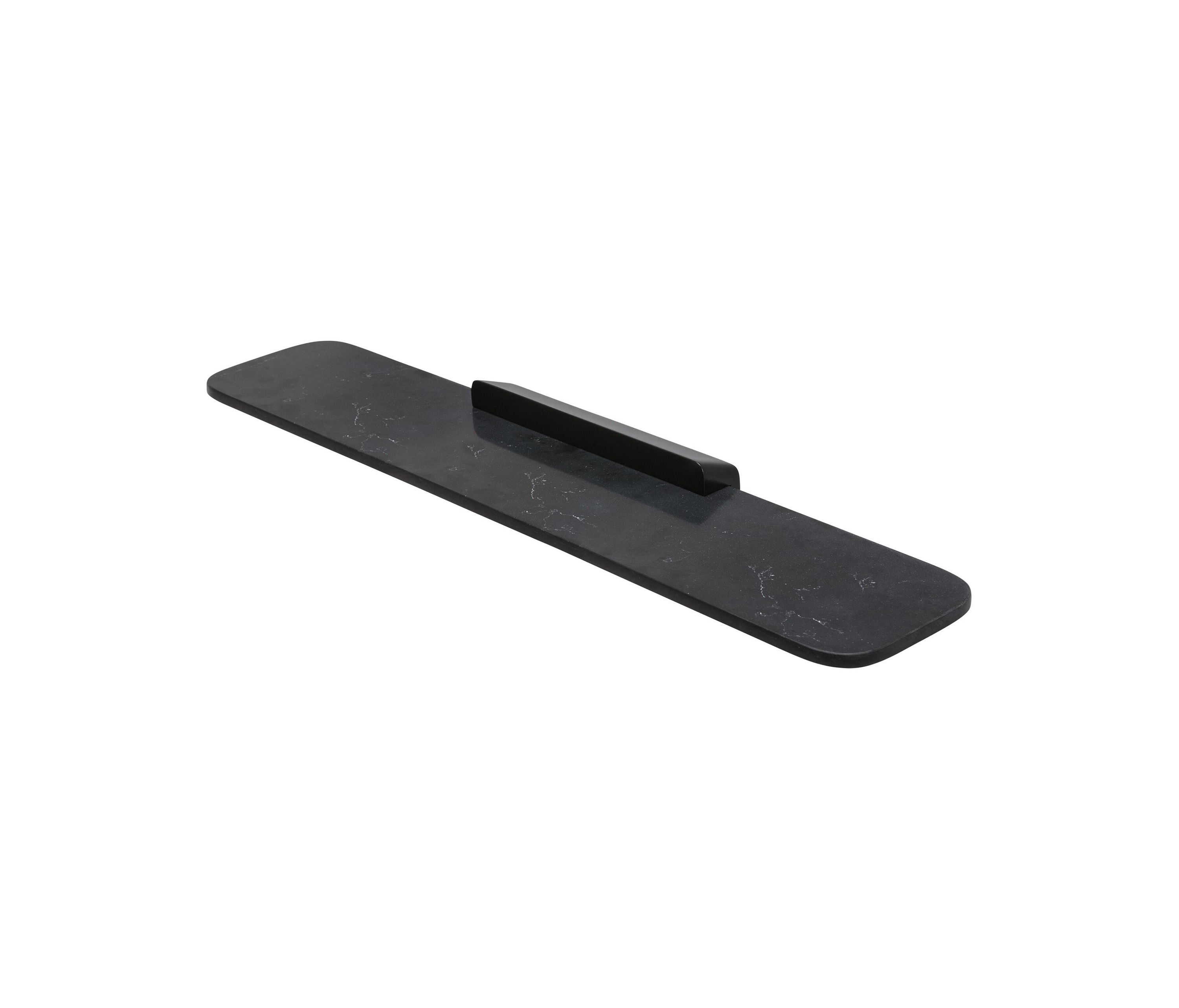 Display product Shift Black | Bathroom Shelf 60cm Black With Matt Black Marble Effect from manufacturer Geesa