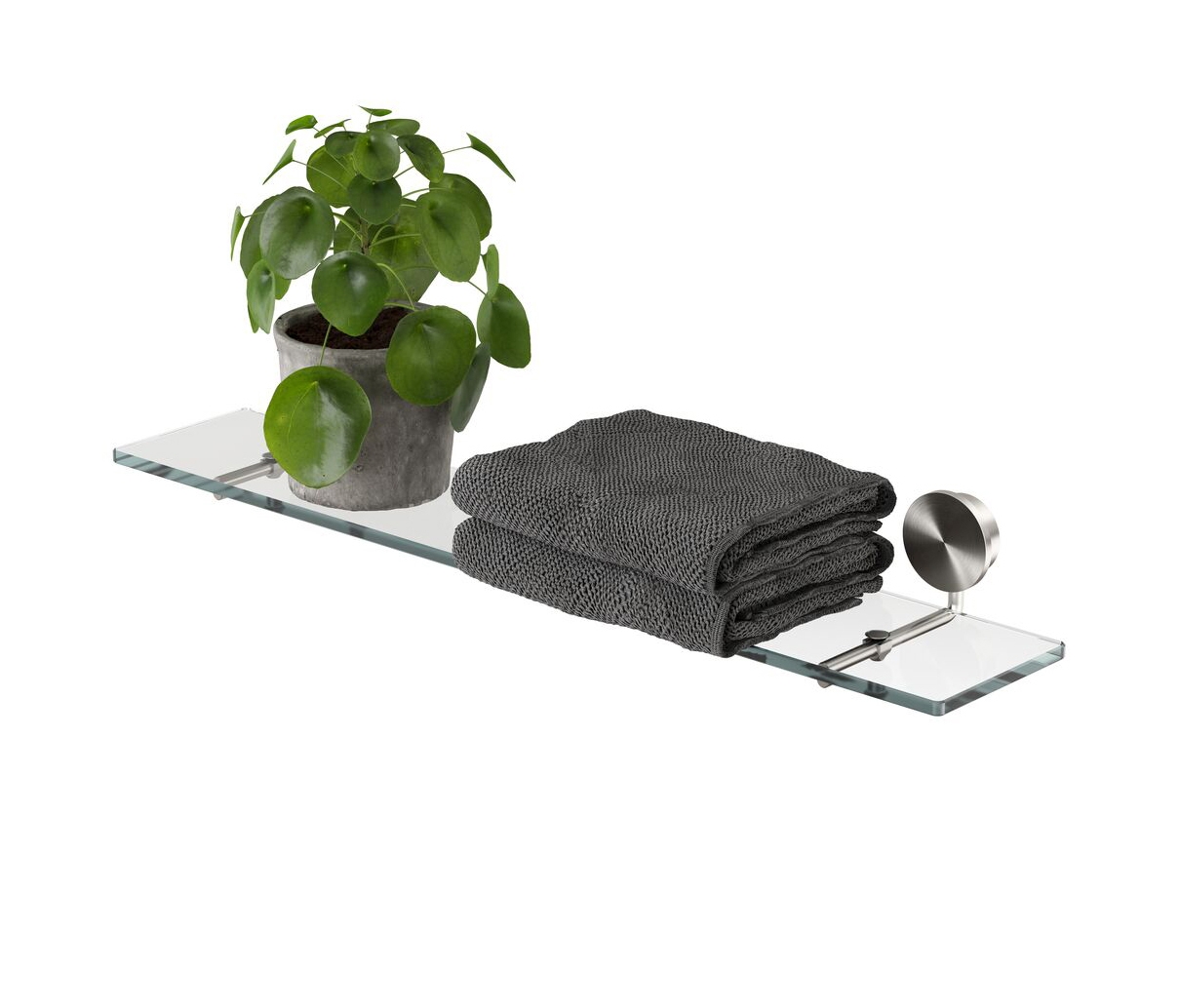 Display product Opal Brushed stainless steel | Bathroom shelf 60 cm Brushed stainless steel from manufacturer Geesa