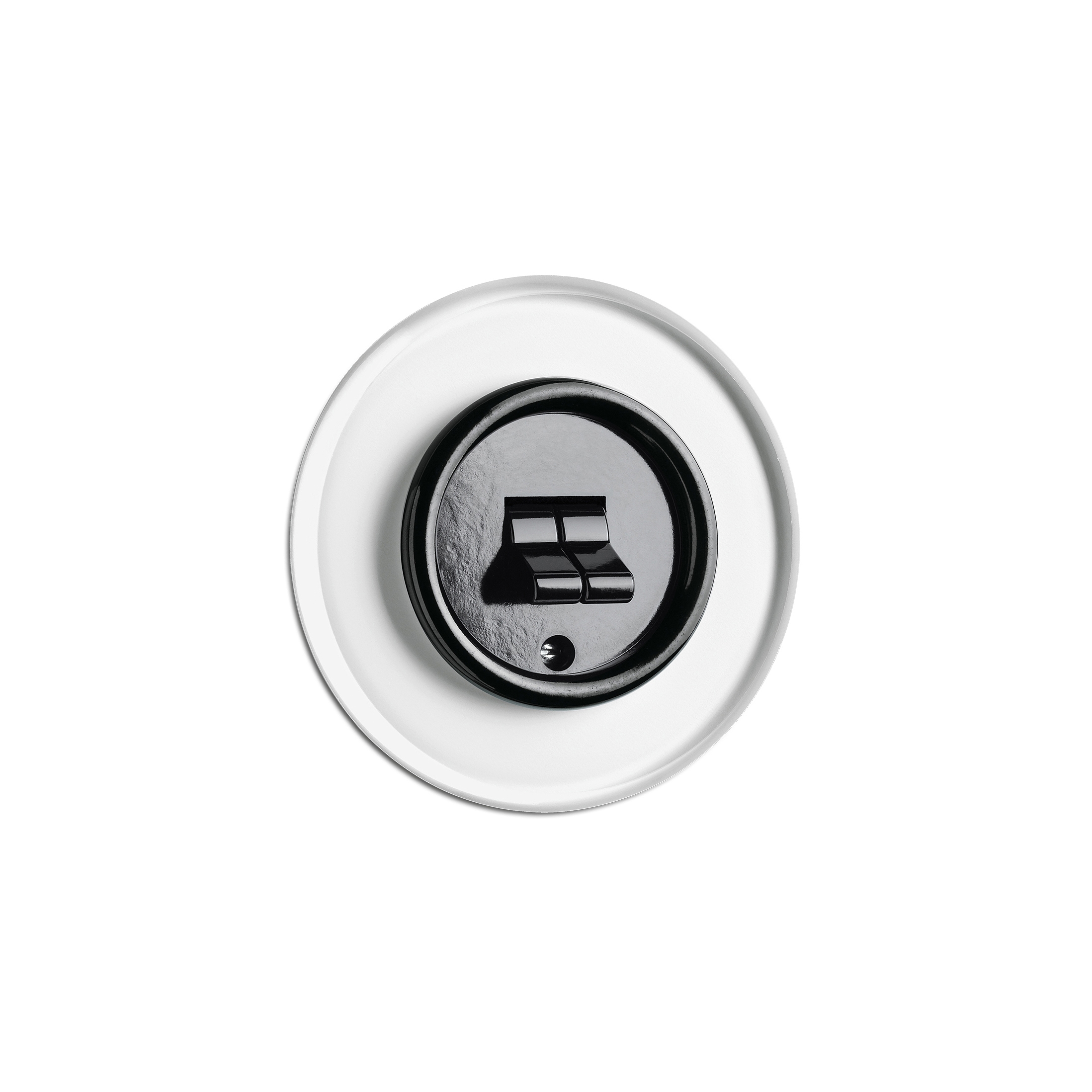 Afficher le produit Double toggle switch white glass bakelite du fabricant THPG