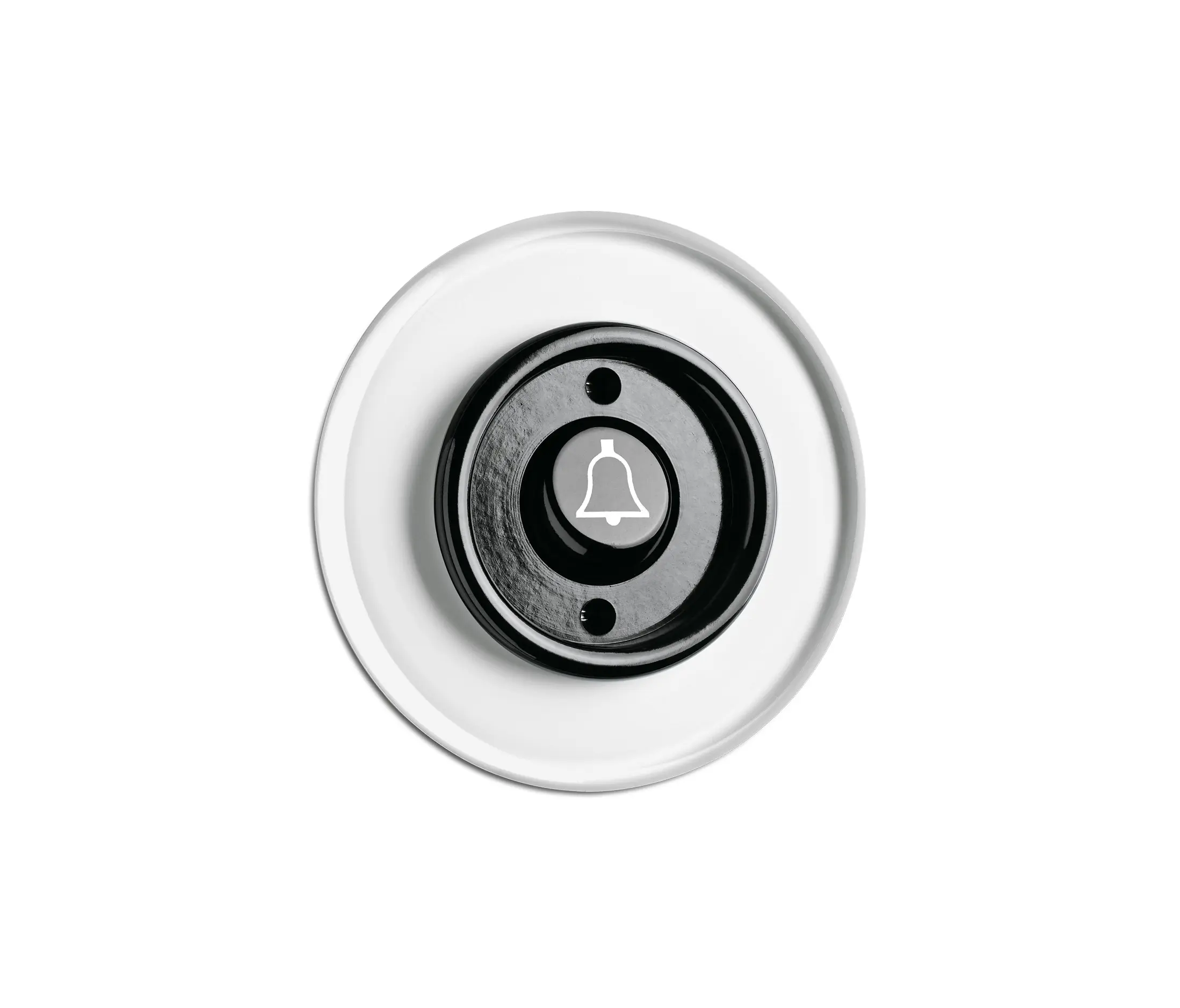 THPG - Rocker button white glass bakelite