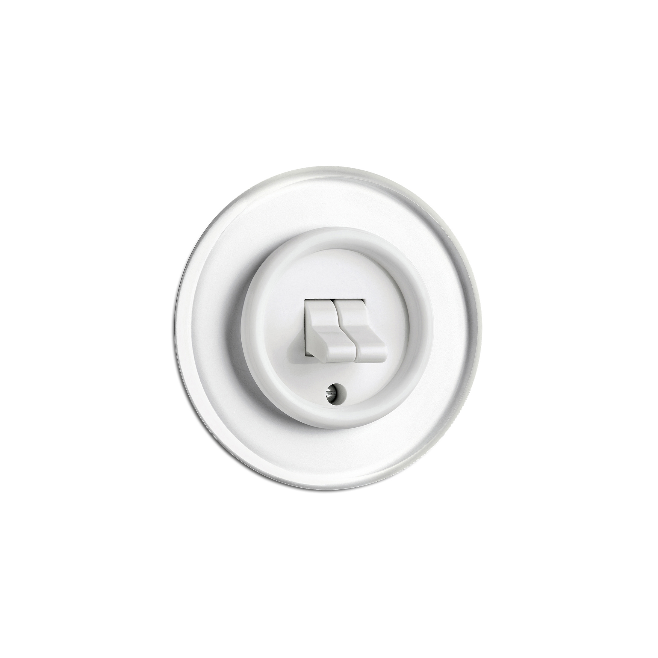 Afficher le produit Double toggle switch white glass duroplast du fabricant THPG