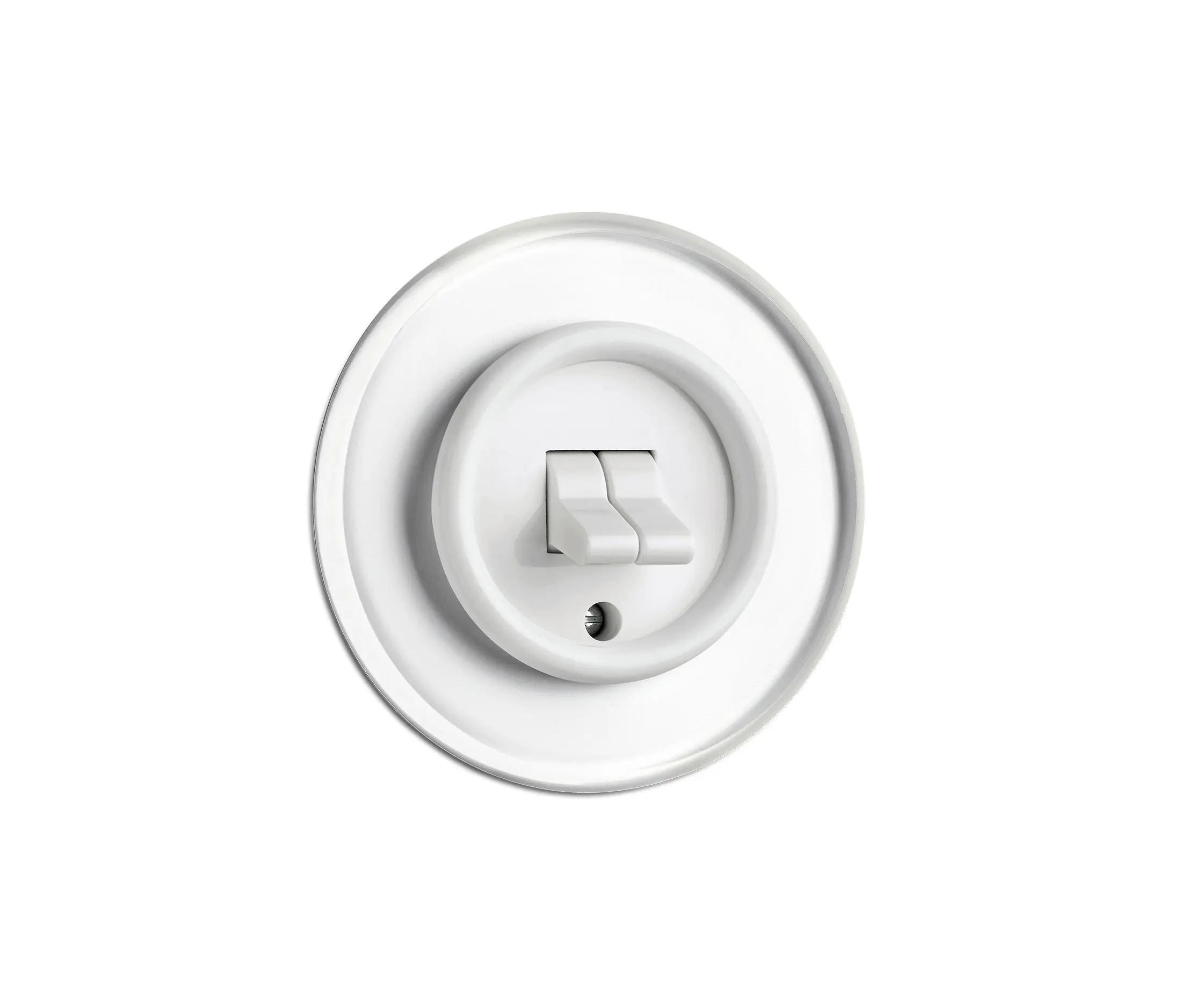 THPG - Double toggle switch white glass duroplast