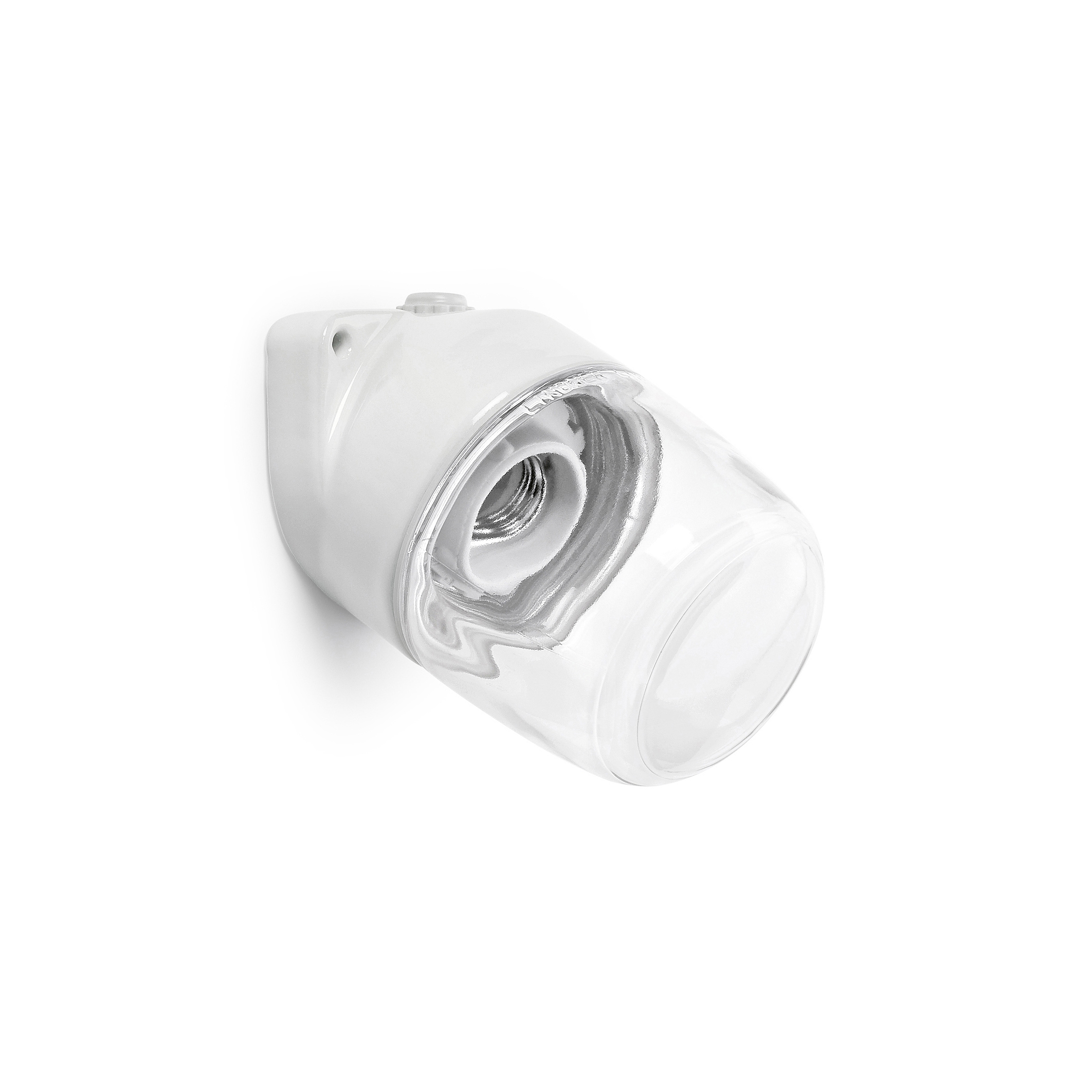 Lindner Lisilux - Clear glass wall lamp with fixed arm