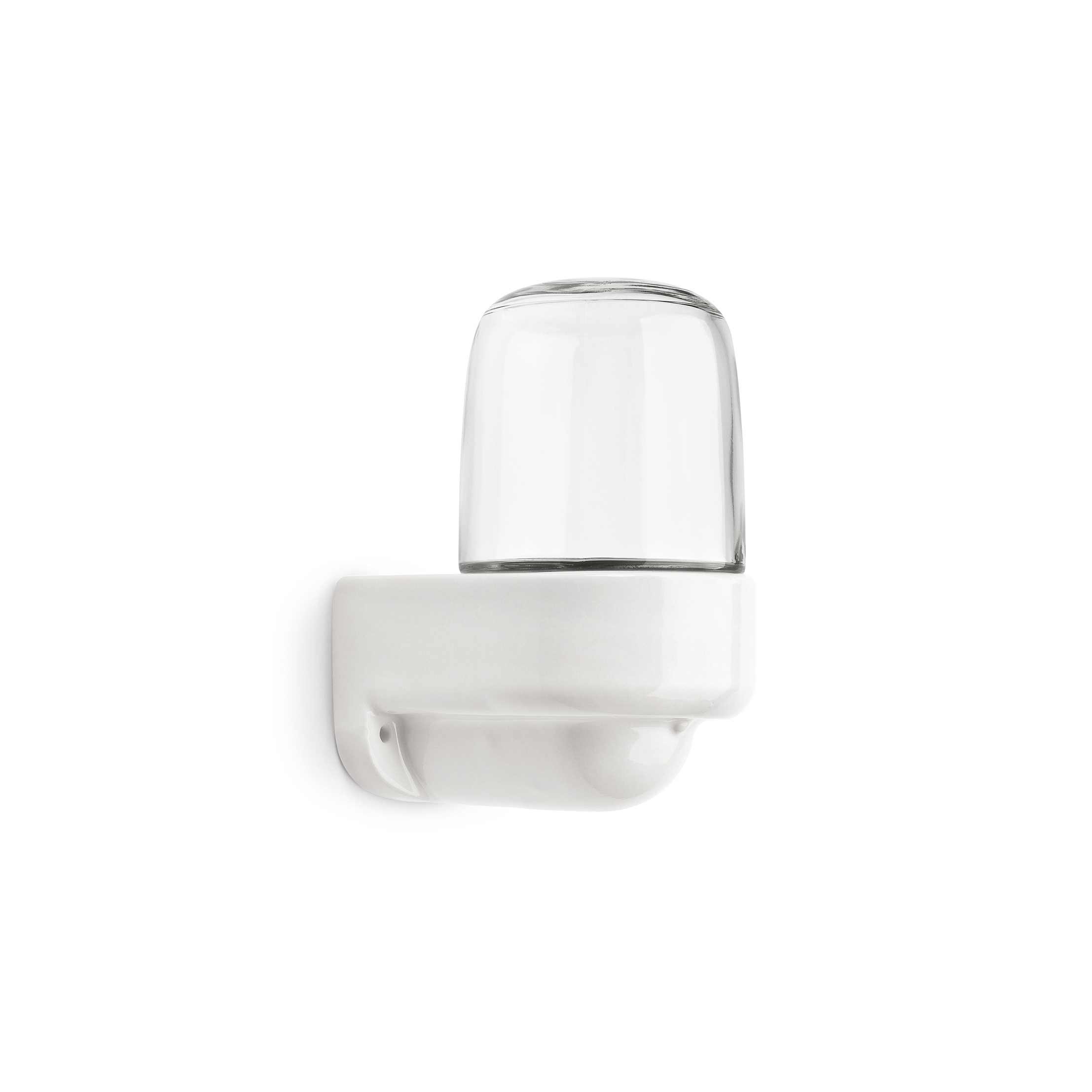 Vertoon produk Linder Sauna - Clear glass wall lamp with fixed arm van vervaardiger THPG