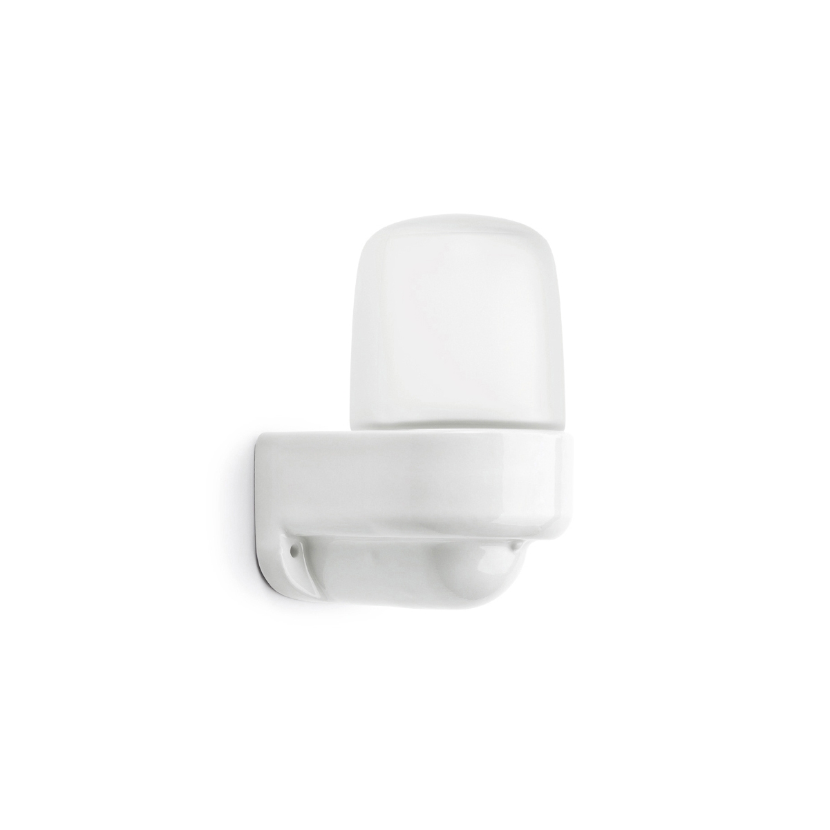 Linder Sauna - Frosted glass wall lamp with fixed arm