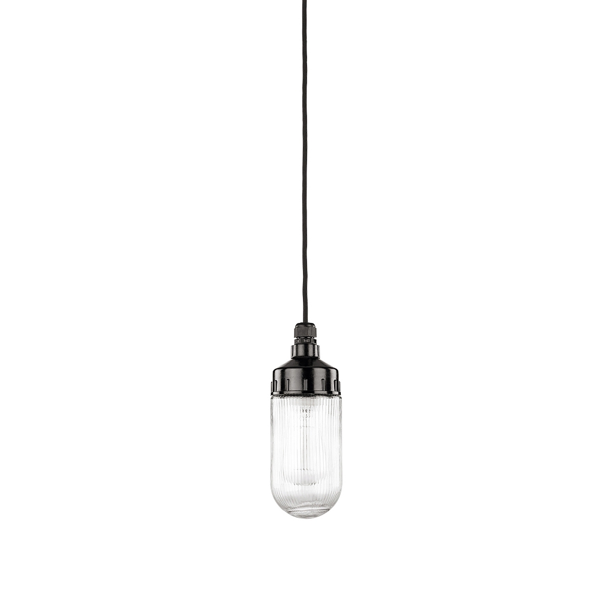 Afficher le produit Pendant lamp Bakelite pressed glass, cylinder du fabricant THPG