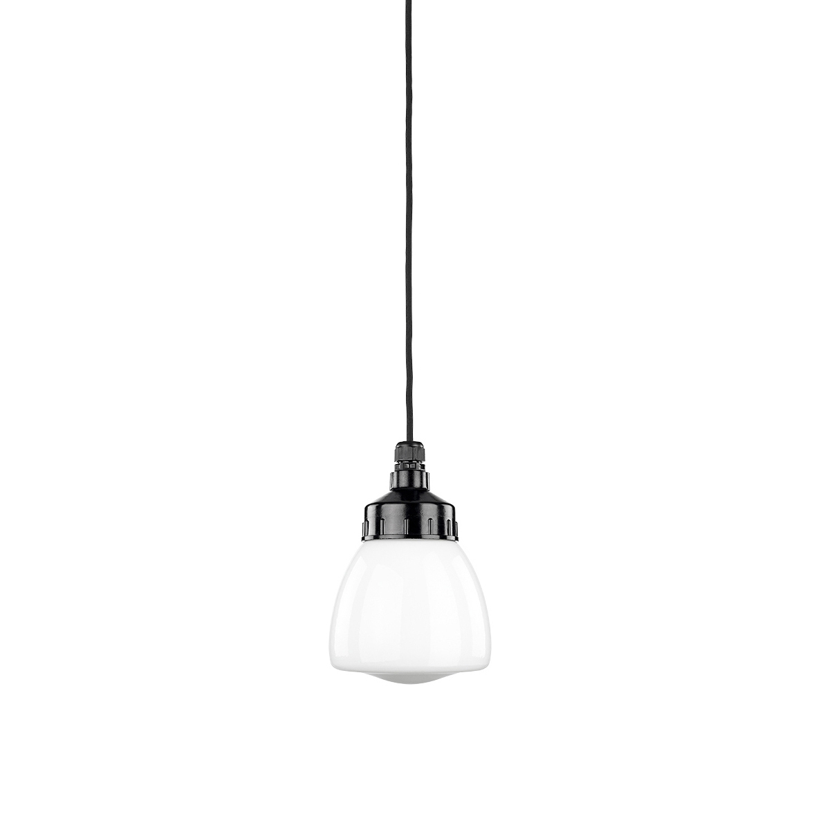 Afficher le produit Pendant lamp Bakelite opal glass, flat cone du fabricant THPG