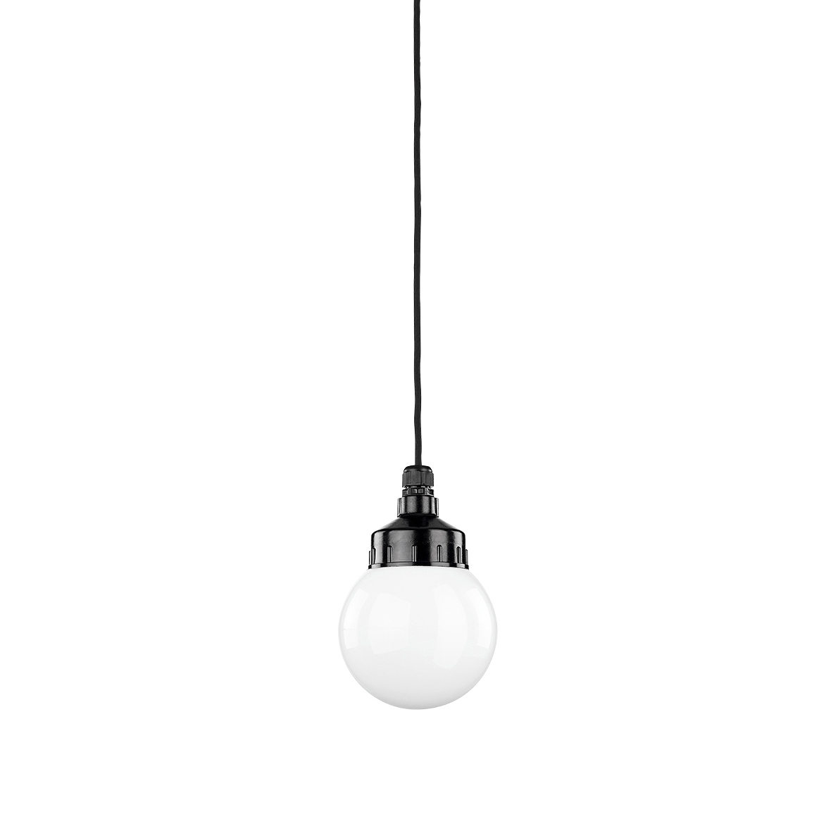 Afficher le produit Pendant lamp Bakelite opal glass, globe du fabricant THPG