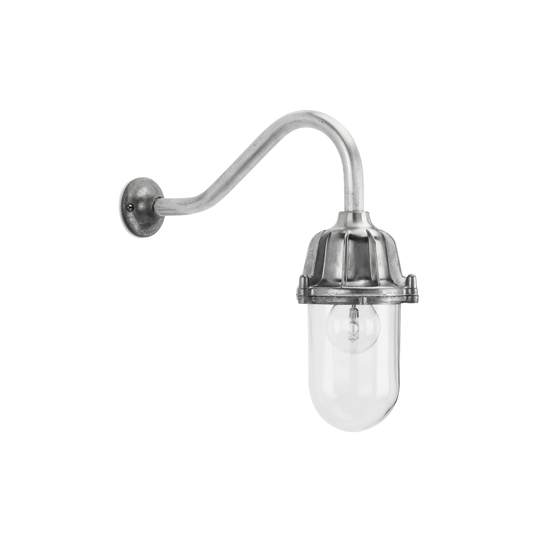 Afficher le produit Wall lamp - cast aluminium with swan neck, clear glass du fabricant THPG