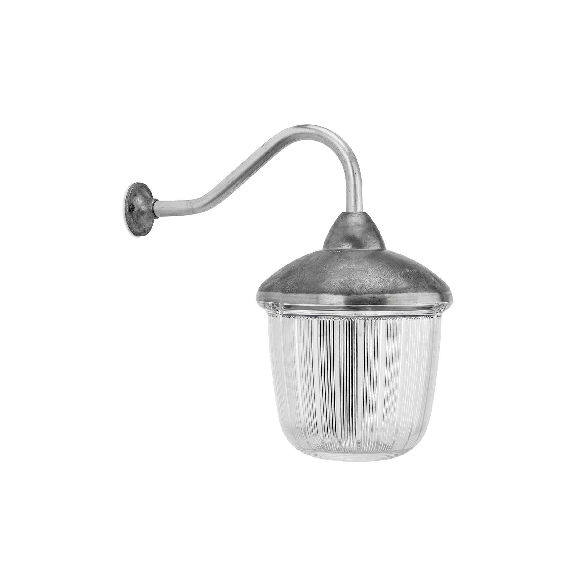 Large wall lamp - cast aluminium with swan neck