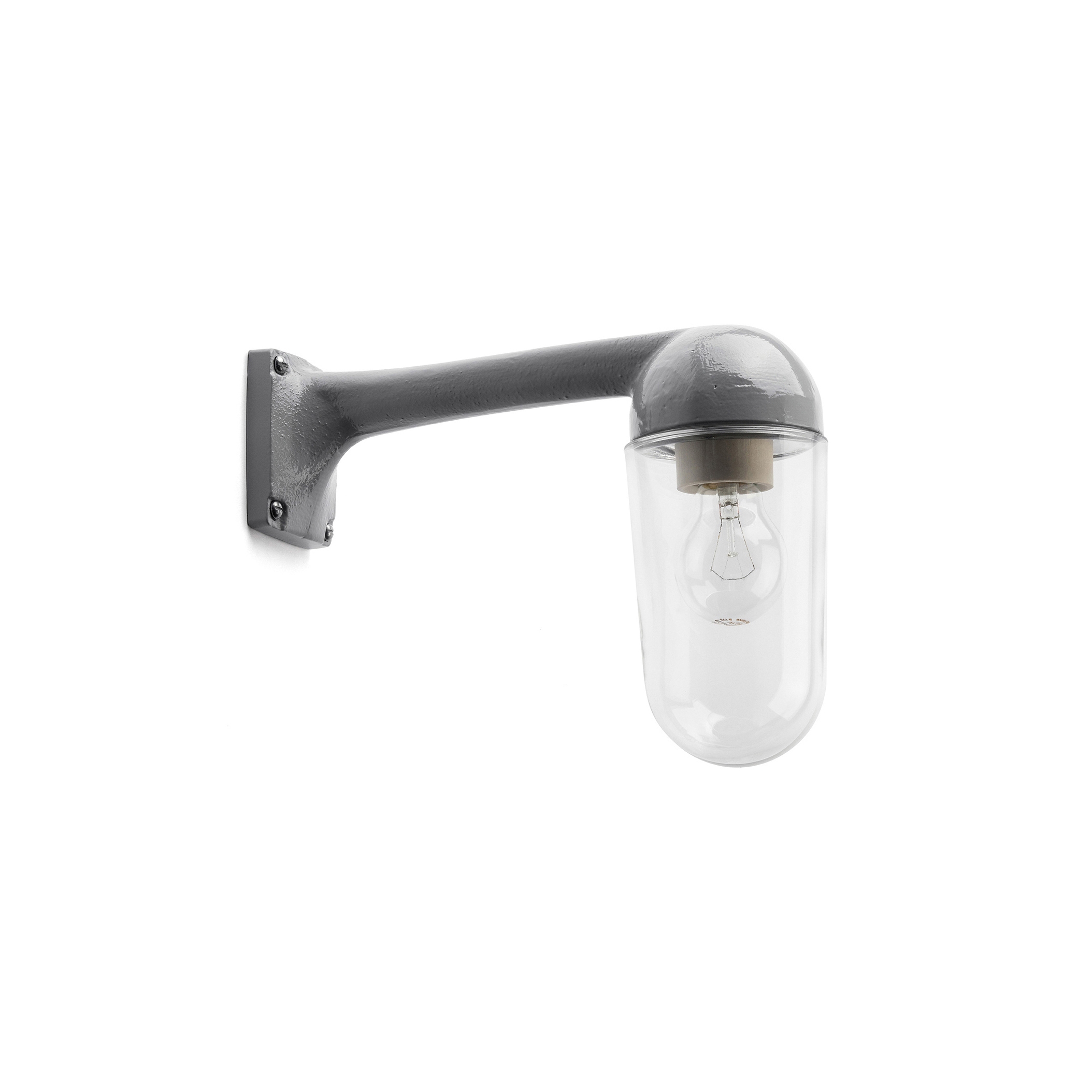 Afficher le produit Wall-mounted, cast aluminium lamp, 90 degrees grey du fabricant THPG