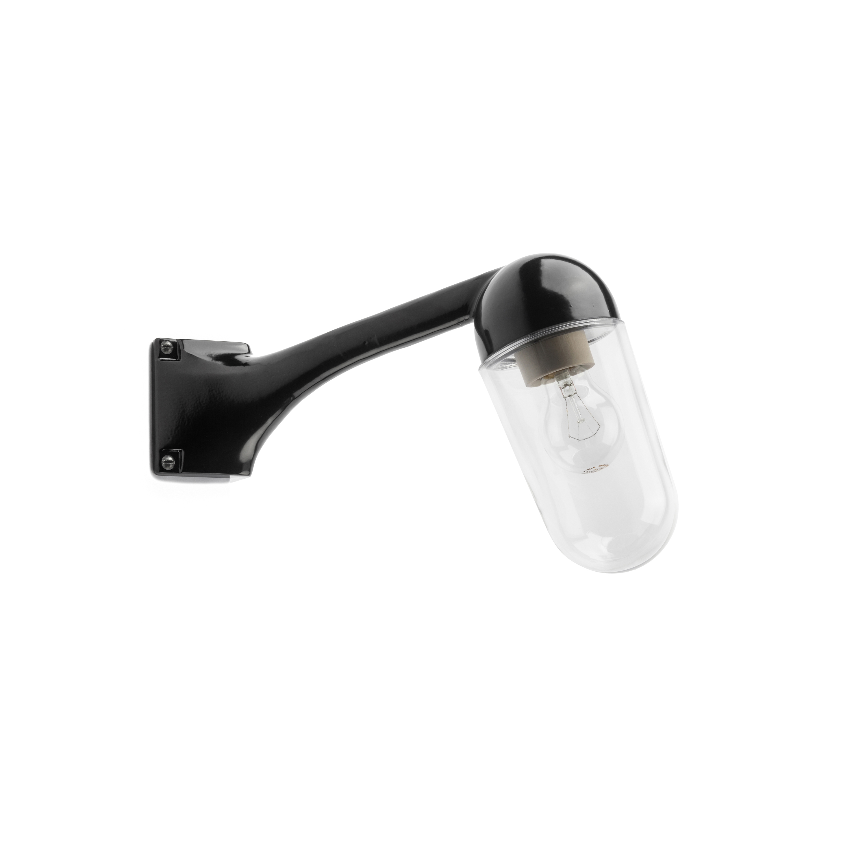 Display product Wall-mounted, cast aluminium lamp, corner mounting 80 degrees black from manufacturer THPG