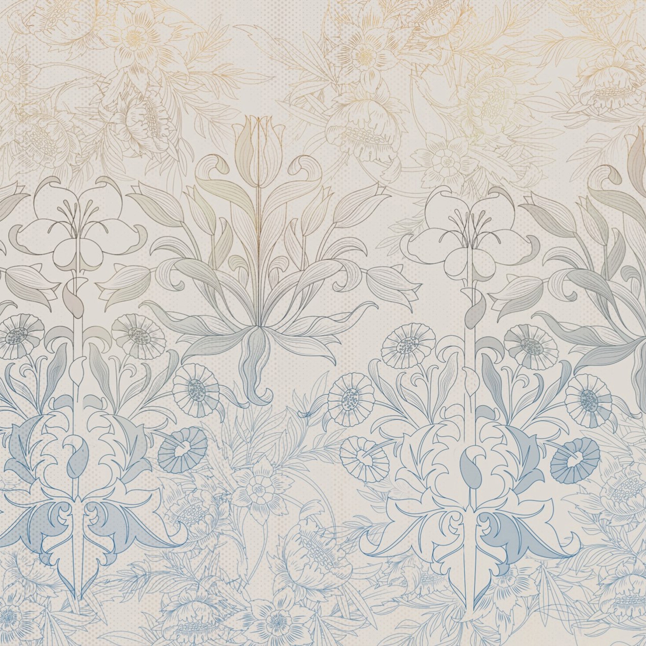 Afficher le produit Déco | Flower Fantasy Light Blue du fabricant Officinarkitettura