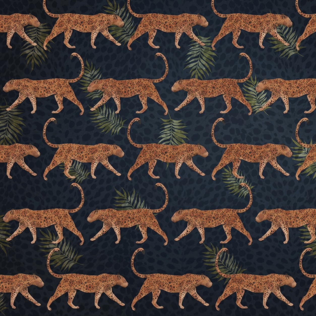 Nature | Walking Leopard Blue