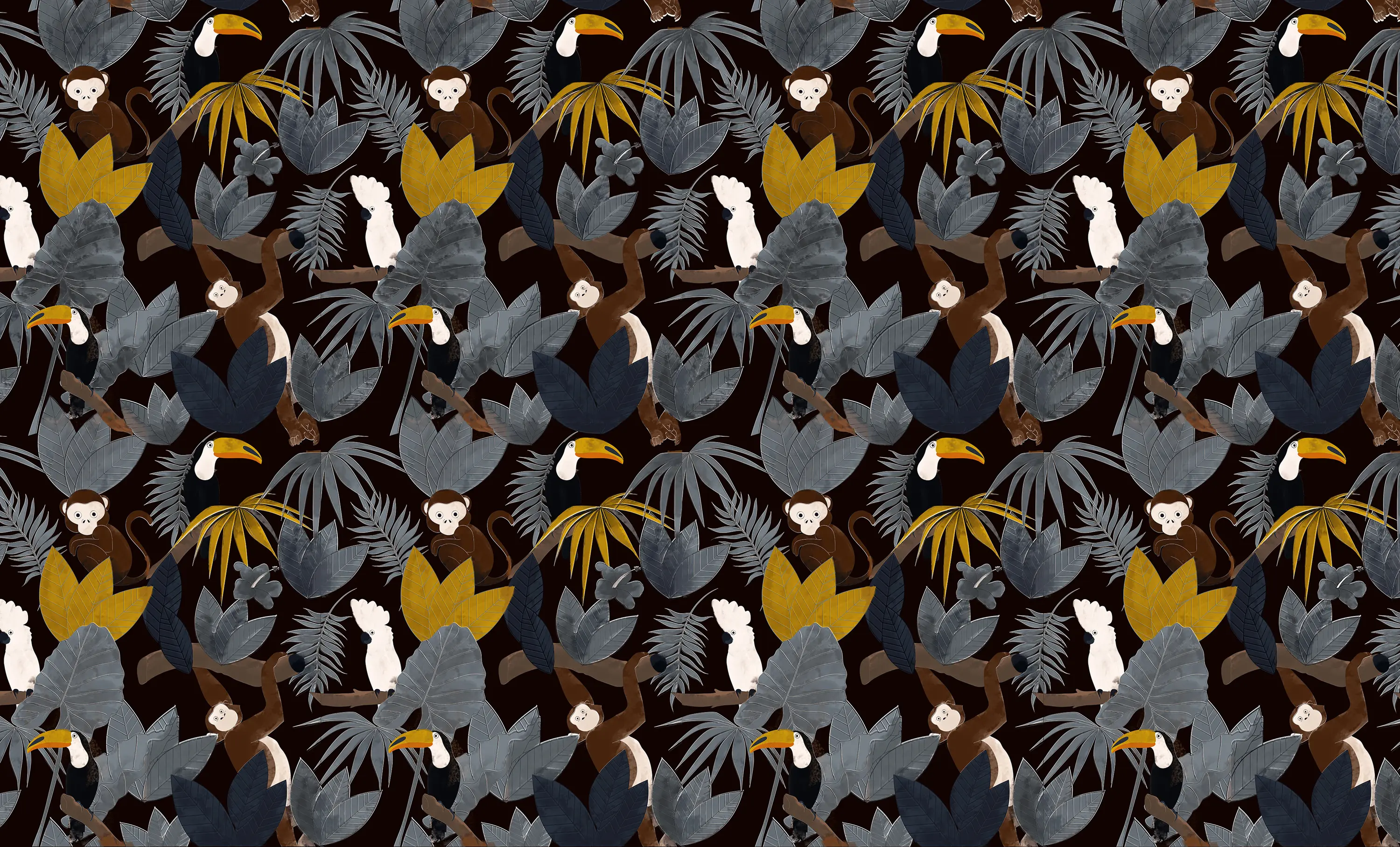 Officinarkitettura - Pattern design | Jungle Naif Black