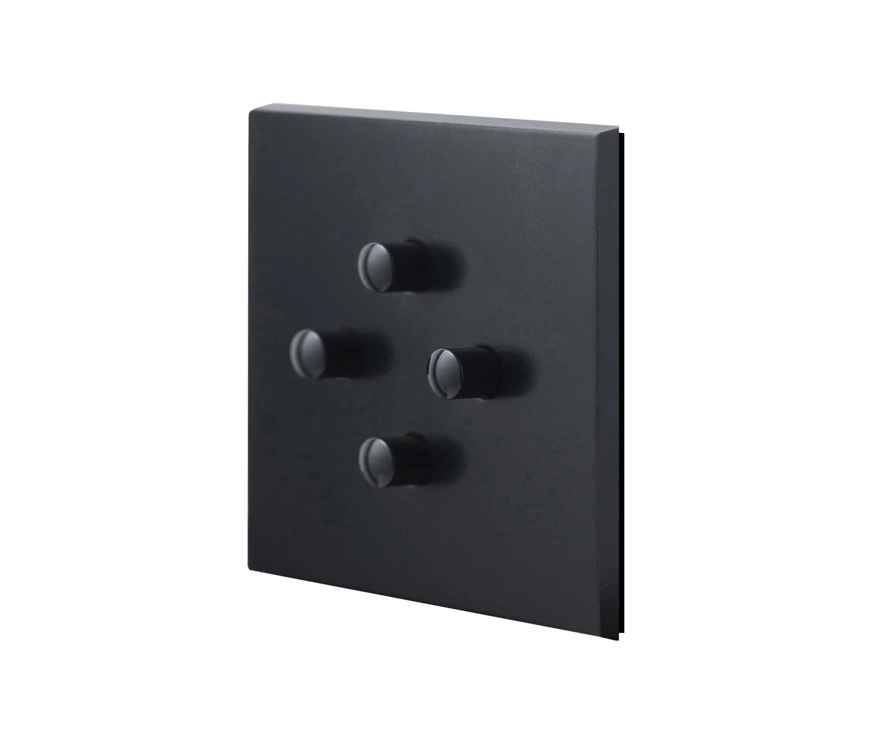 Modelec - Black Mat Brass - SIngle cover plate - 4 PUSH